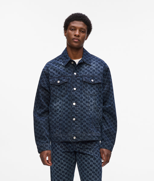 ジャケット・アウター DENIM LIKE PRINT SHIRT Alexander Wang - Printed denim jacket grey - The Corner