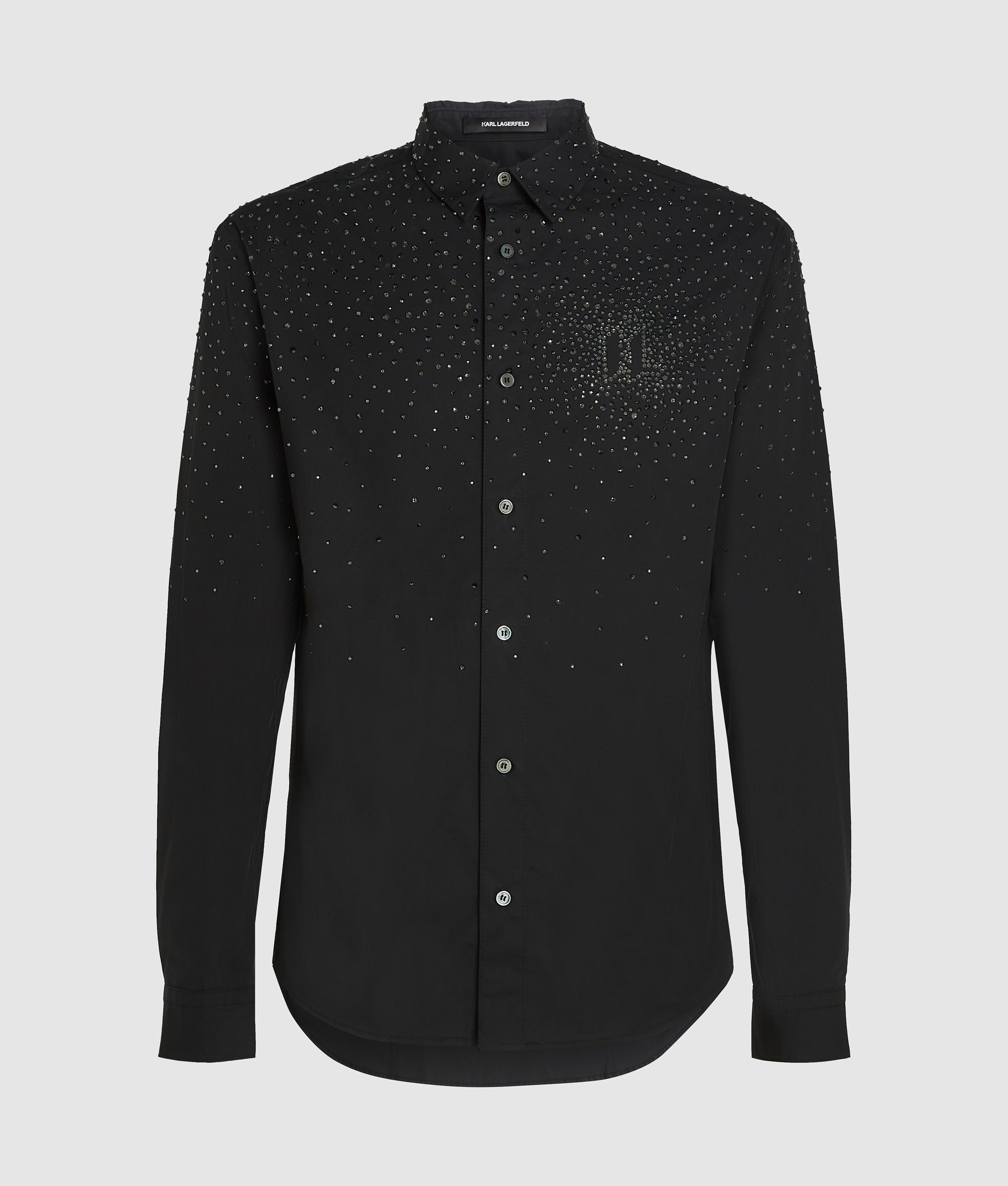 Rhinestone Degrad shirt | Black | Men | KARL LAGERFELD | Page 1 Rhinestone Degrad shirt | Black | Men | KARL LAGERFELD | Page 1