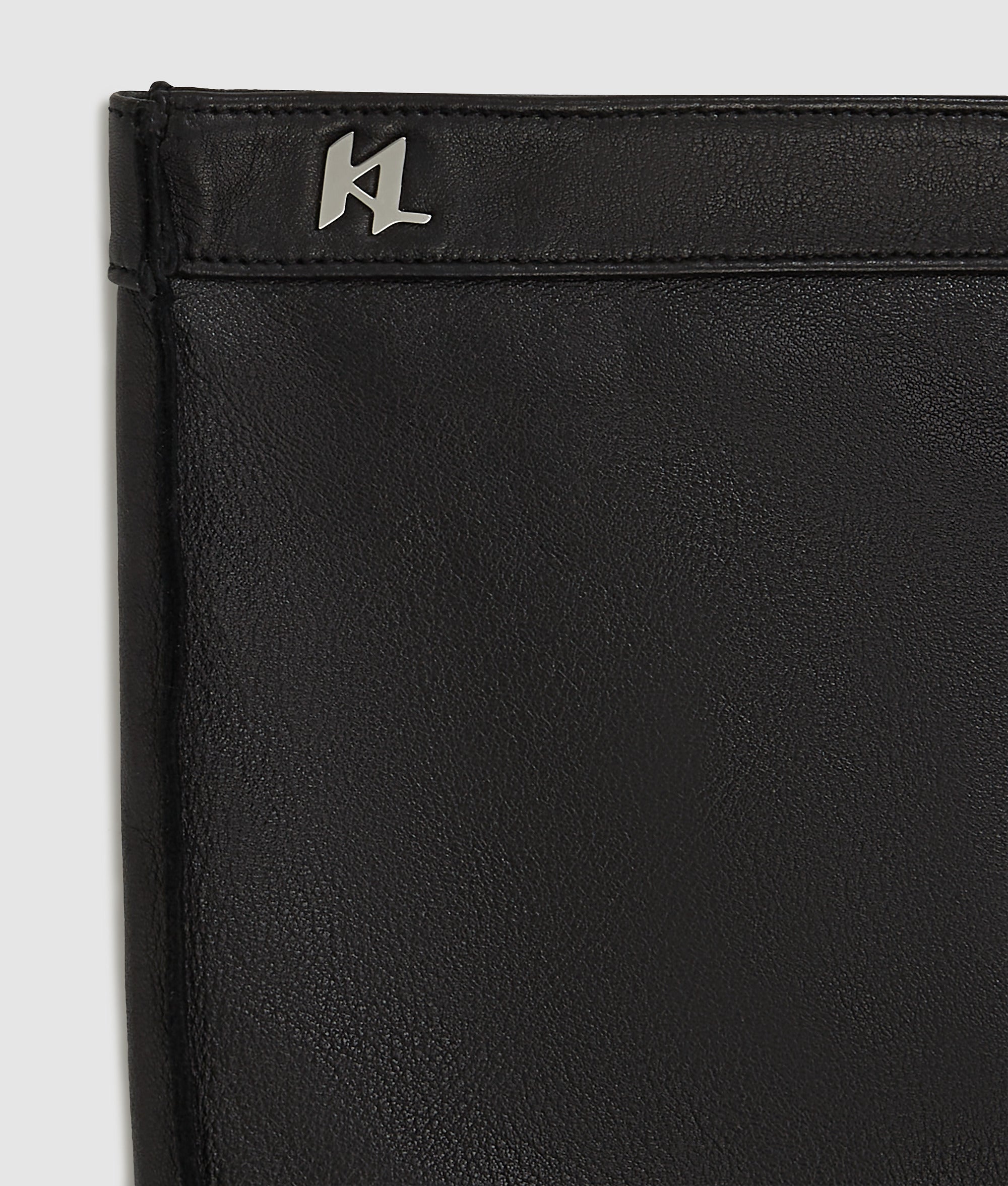 lagerfeld handschuhe herren K/Monogram Lederhandschuhe | Schwarz | Herren | KARL LAGERFELD