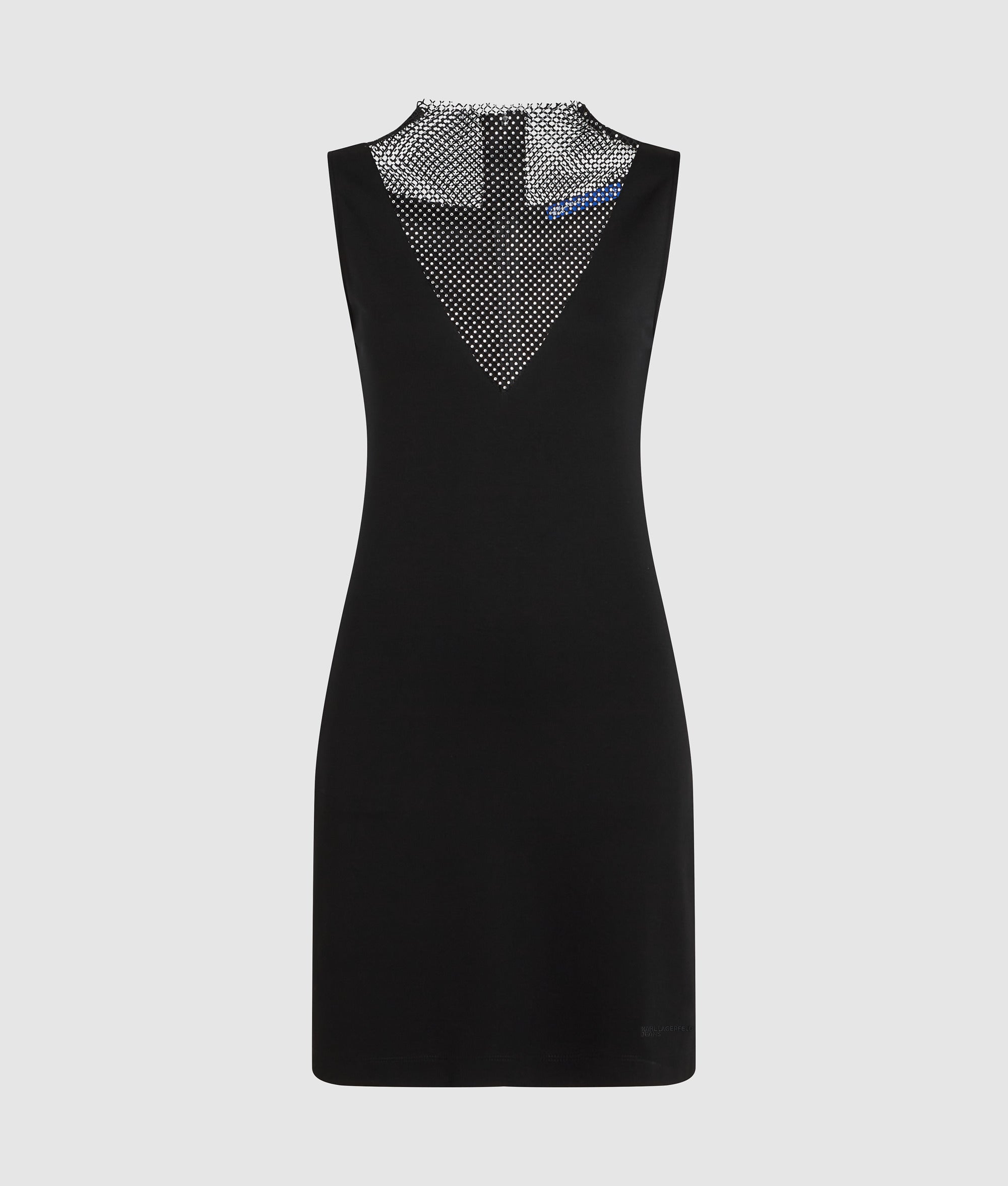 V-neck rhinestone mesh dress | Black | Women | KARL LAGERFELD | Page 1 V-neck rhinestone mesh dress | Black | Women | KARL LAGERFELD | Page 1