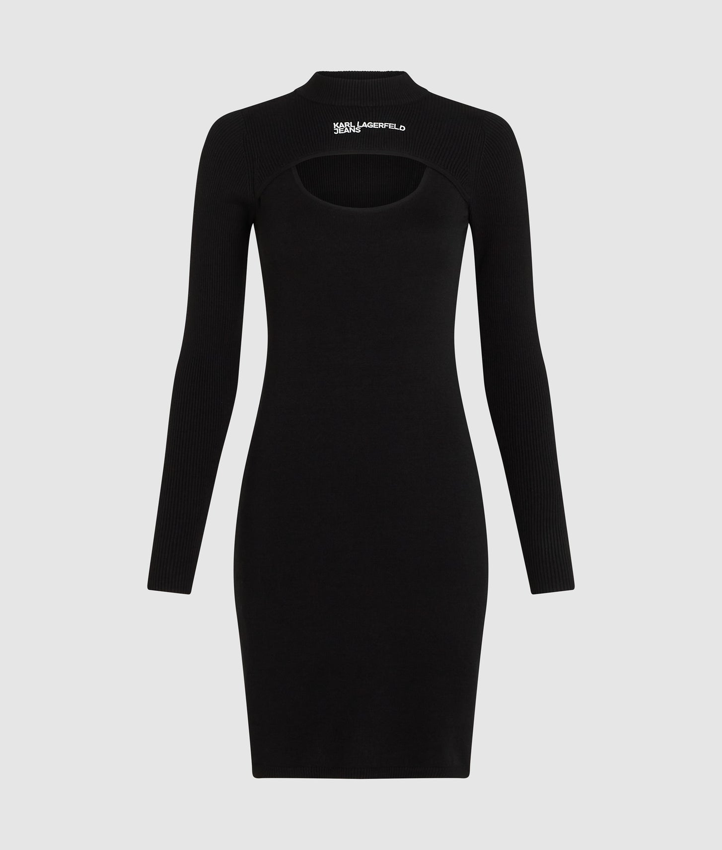 Cut out knit dress | Black | Women | KARL LAGERFELD | Page 1 Cut out knit dress | Black | Women | KARL LAGERFELD | Page 1