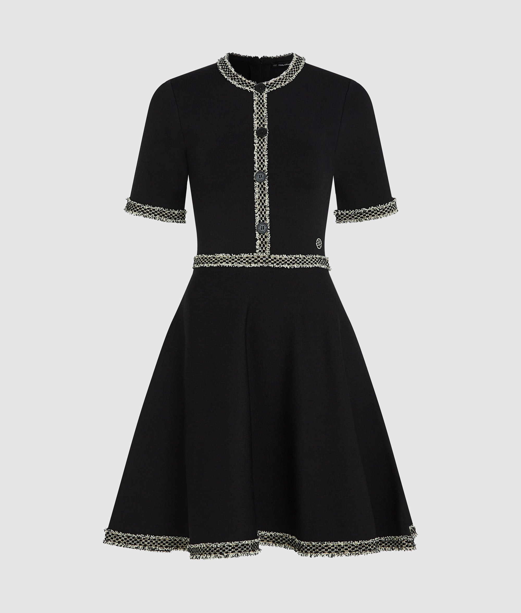 karl lagerfeld dress black and white Karl Lagerfeld PIQUE POLO Dress Dress (women)