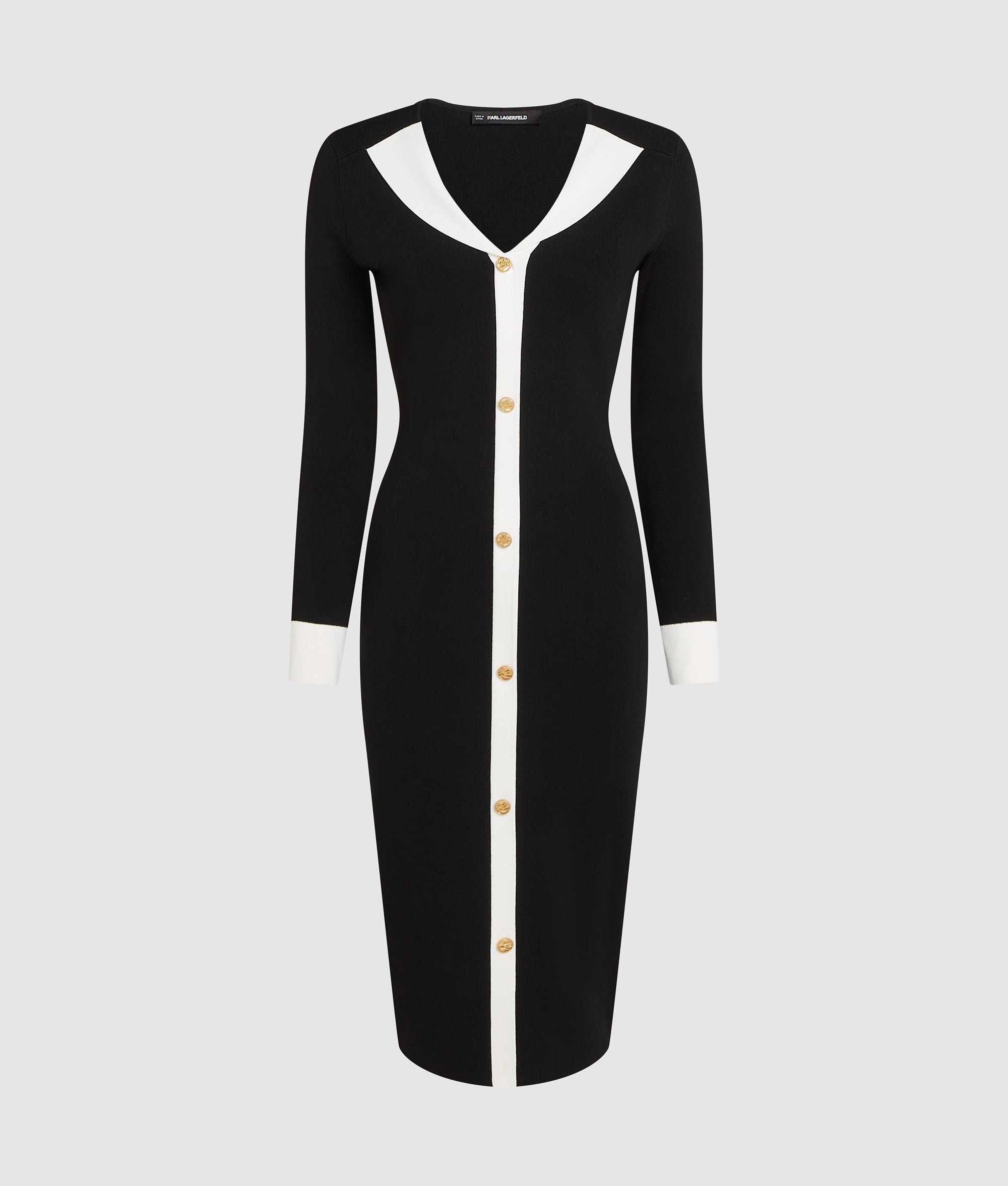 Karl DNA knit dress | Black/White | Women