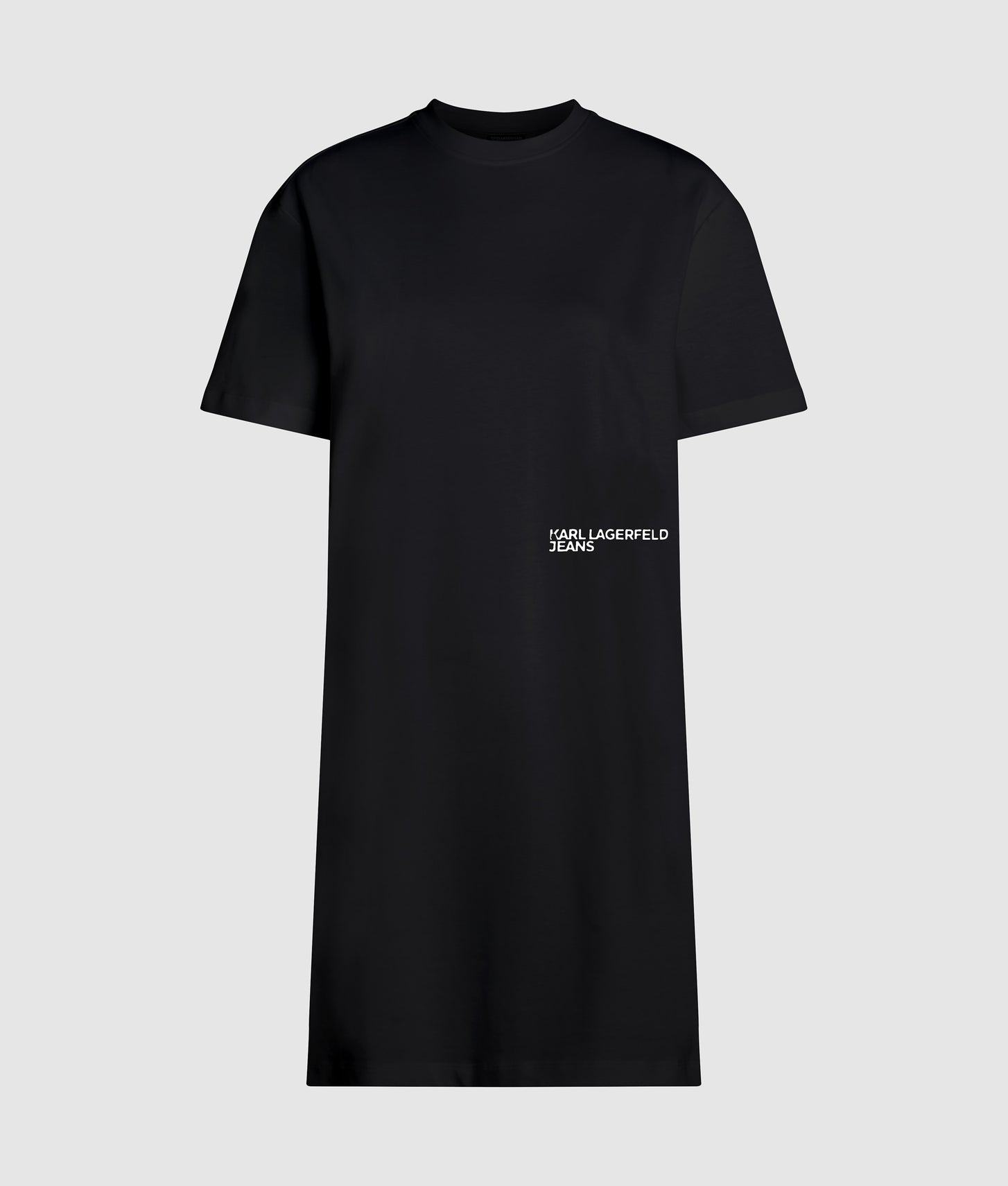 karl shirt dress Karl Lagerfeld Paris Women's Tonal Long Sleeve Collared Jacquard Dress - Black
