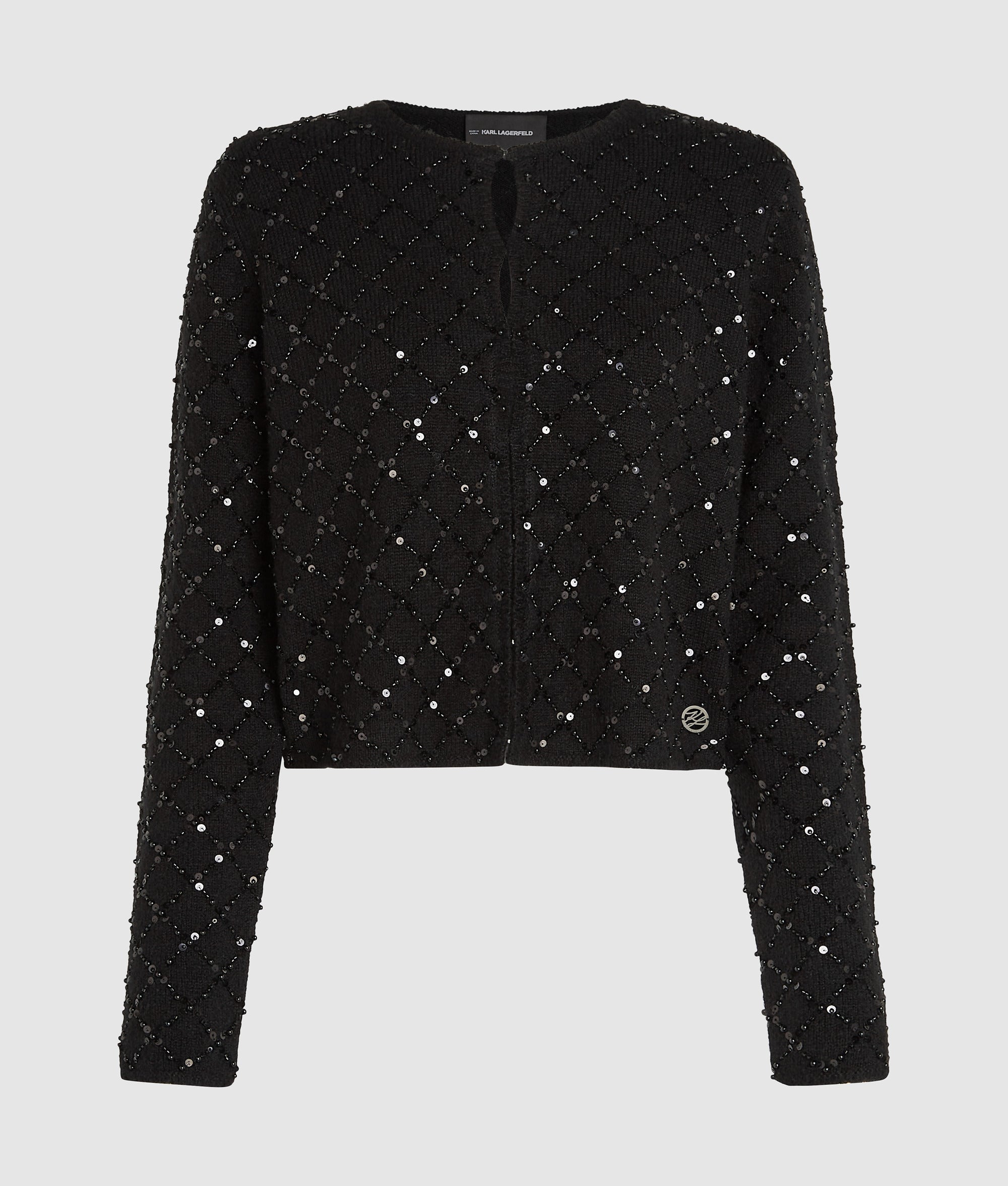 Sequin cardigan Black Women KARL LAGERFELD