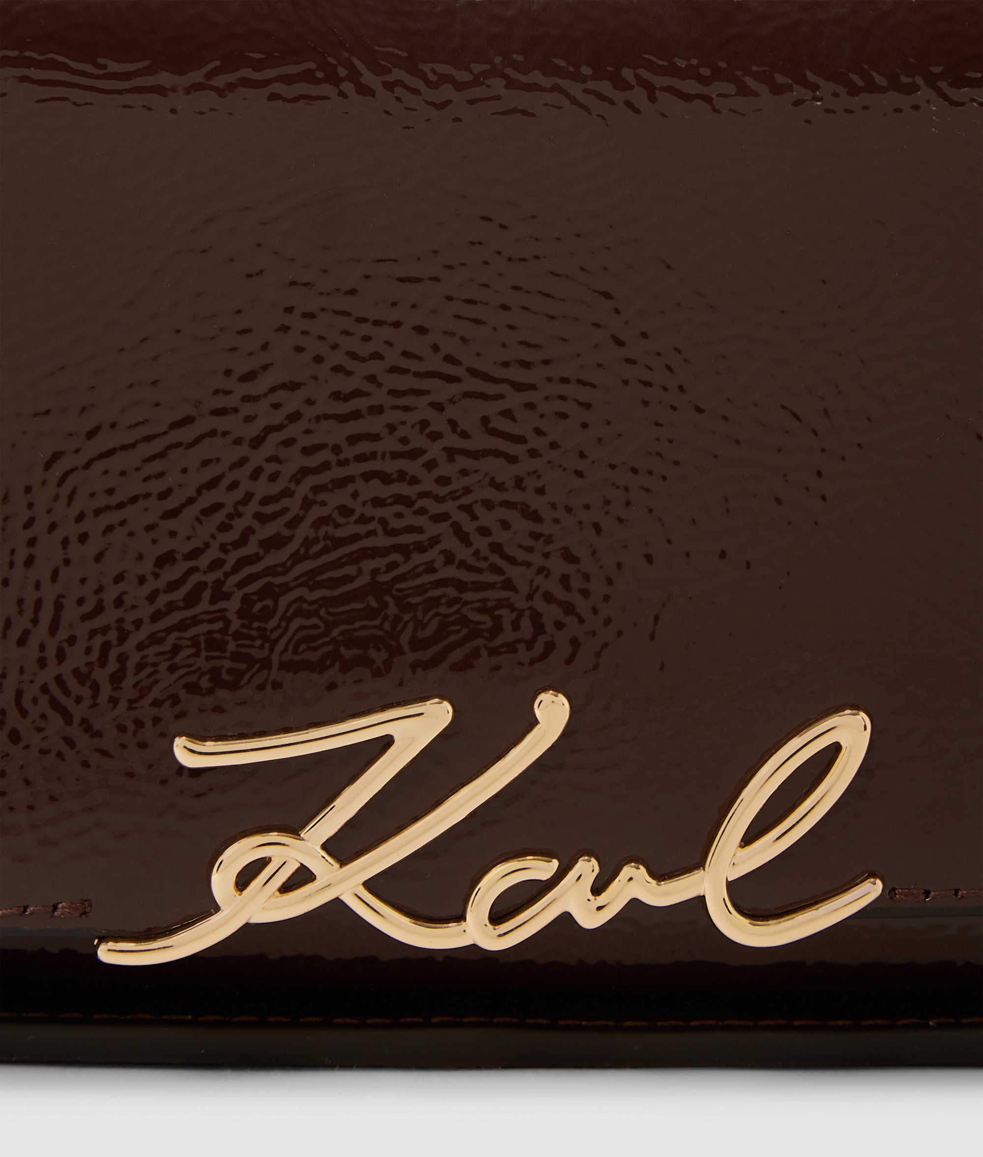 K/Signature glossy crossbody bag | TOBACCO | Women | KARL LAGERFELD