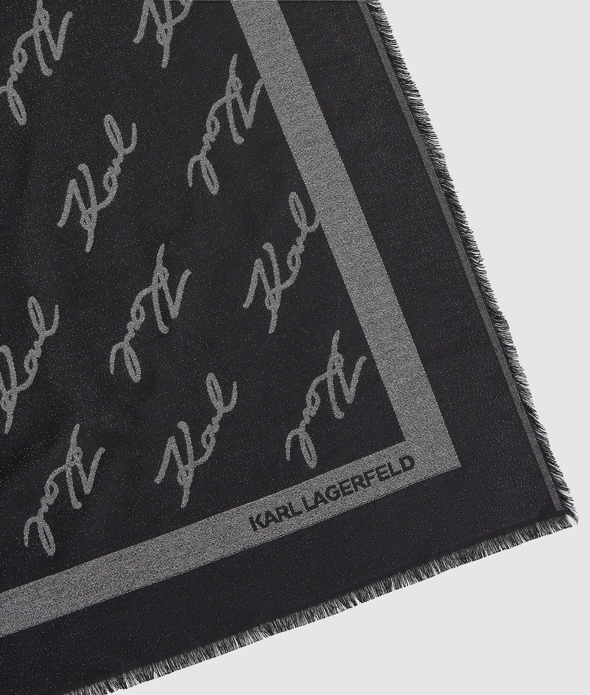 LAGERFELD 北極クマデザイン ストール LAGERFELD 北極クマデザイン