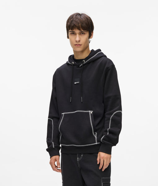 ジ*ヨ様 カインドネスハートスウェット XL ブラック Contrast stitch hoodie | Black | Men | KARL LAGERFELD