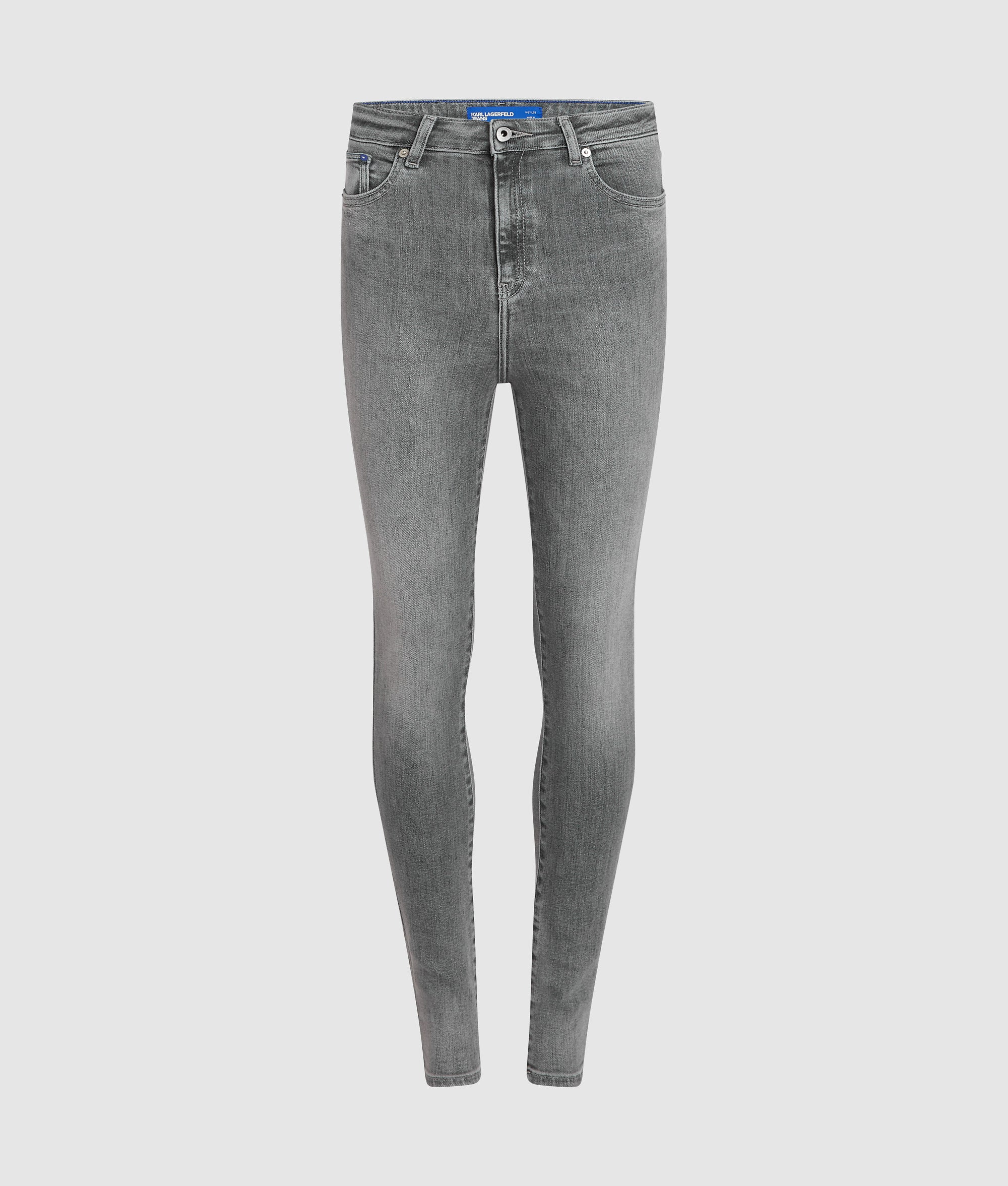 High-rise skinny jeans Light Grey Women KARL LAGERFELD