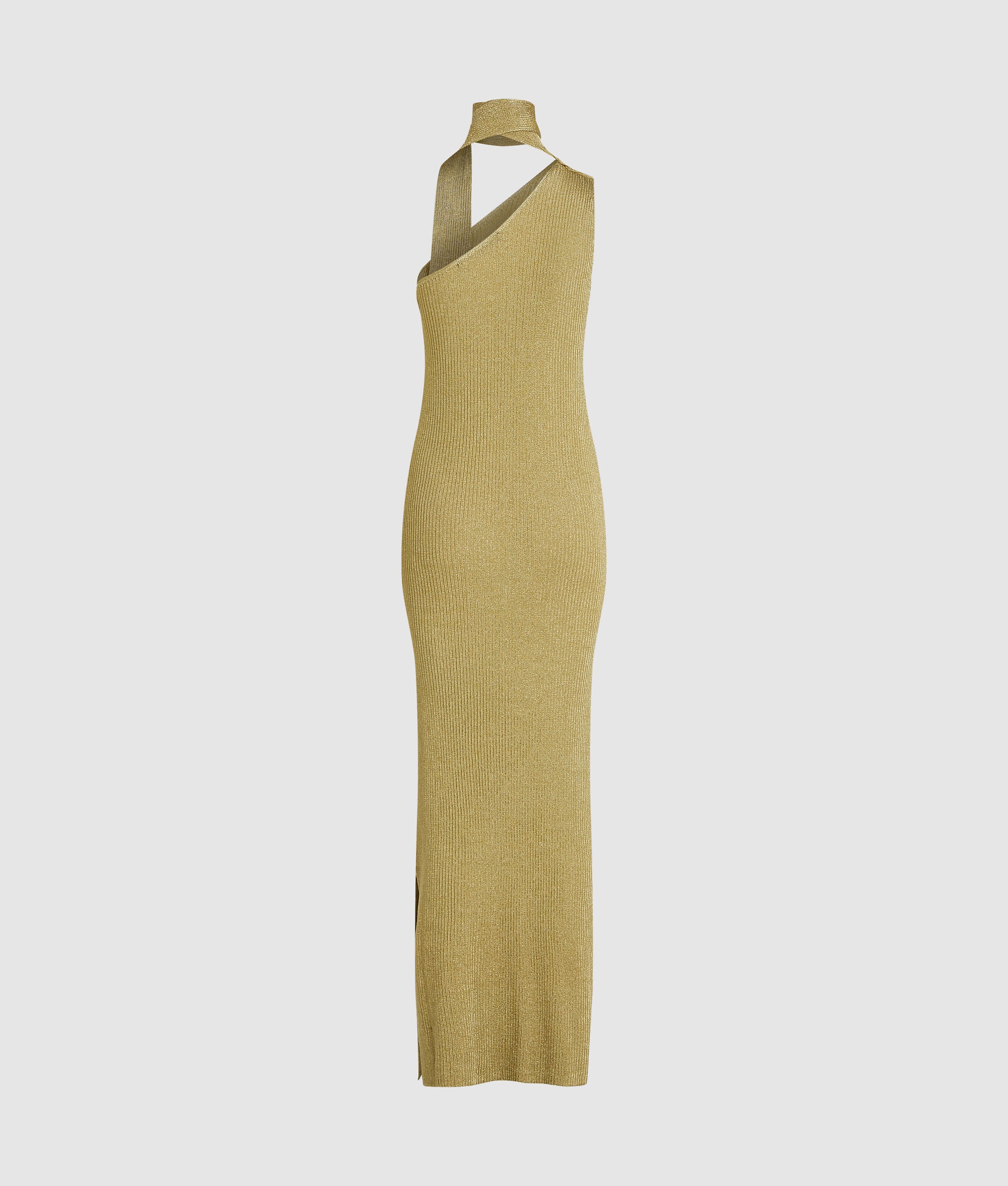 Karl Lagerfeld - Metallic Knit Dress, Woman, Beige, Size: Xs Karl Lagerfeld - Metallic Knit Dress, Woman, Beige, Size: Xs