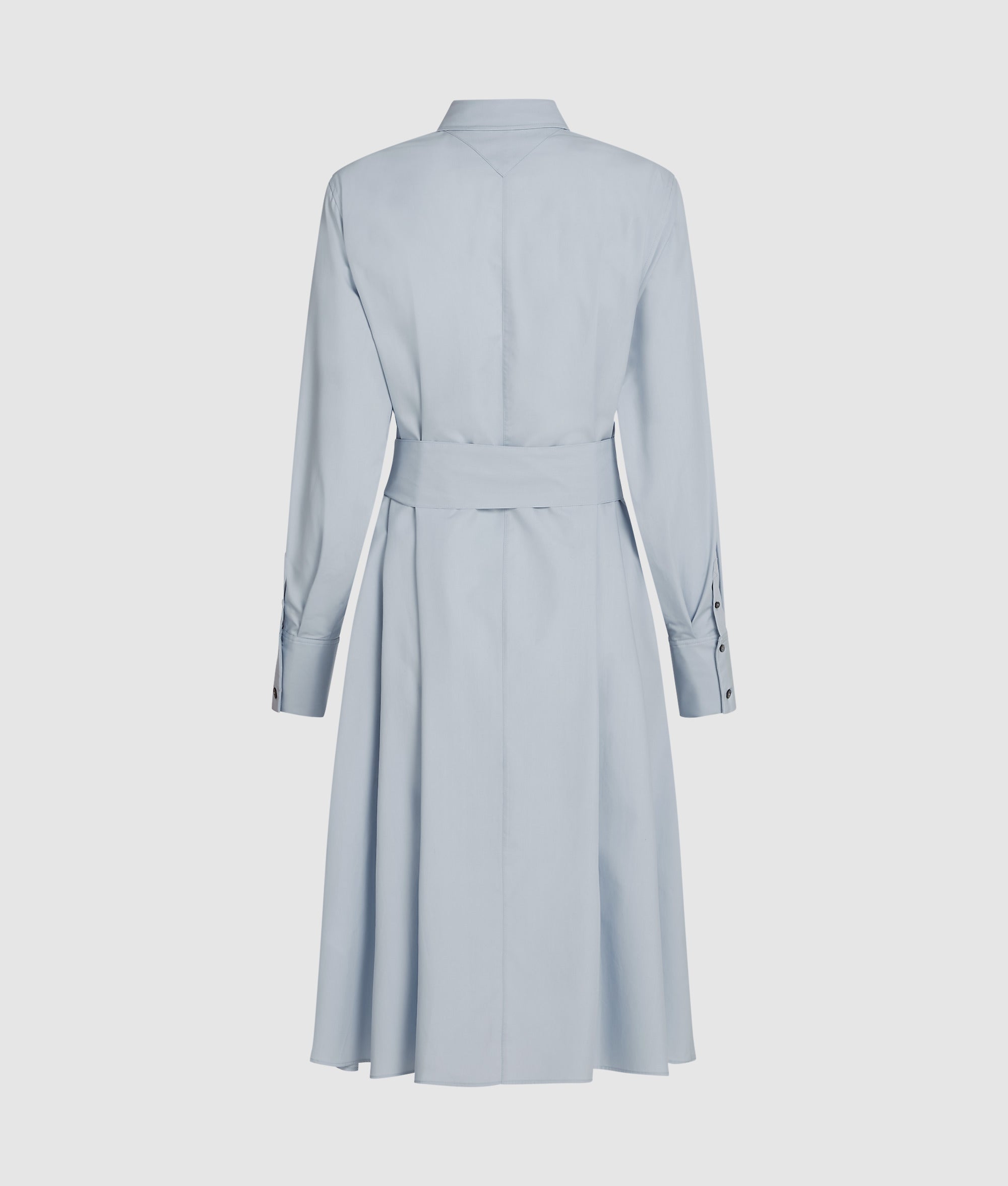 karl lagerfeld blue and white dress Women's Sleeveless Denim Trim Midi Dress | White/ Denim