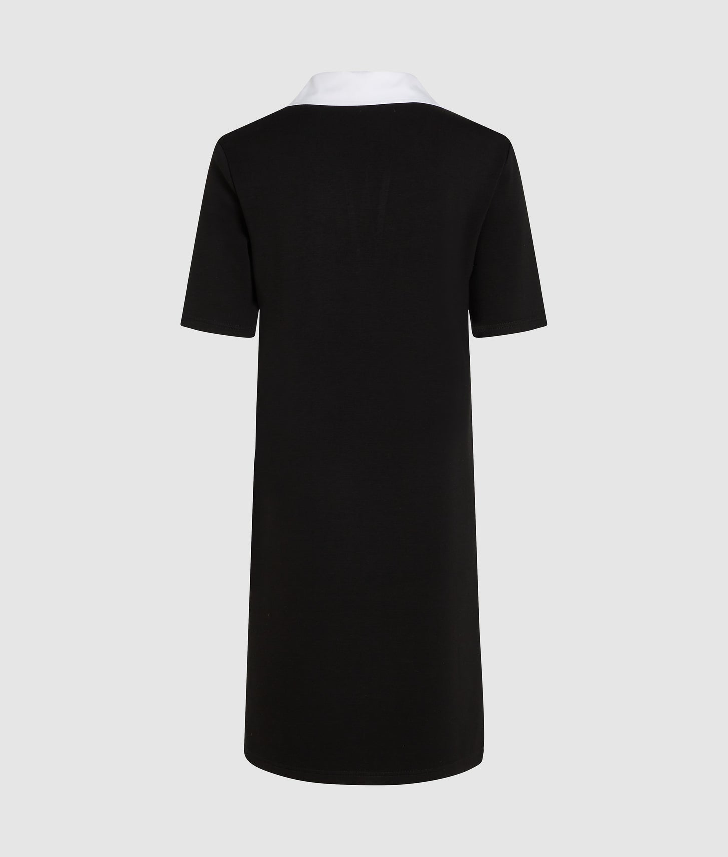 zara black dress white collar The white collared black shift dress