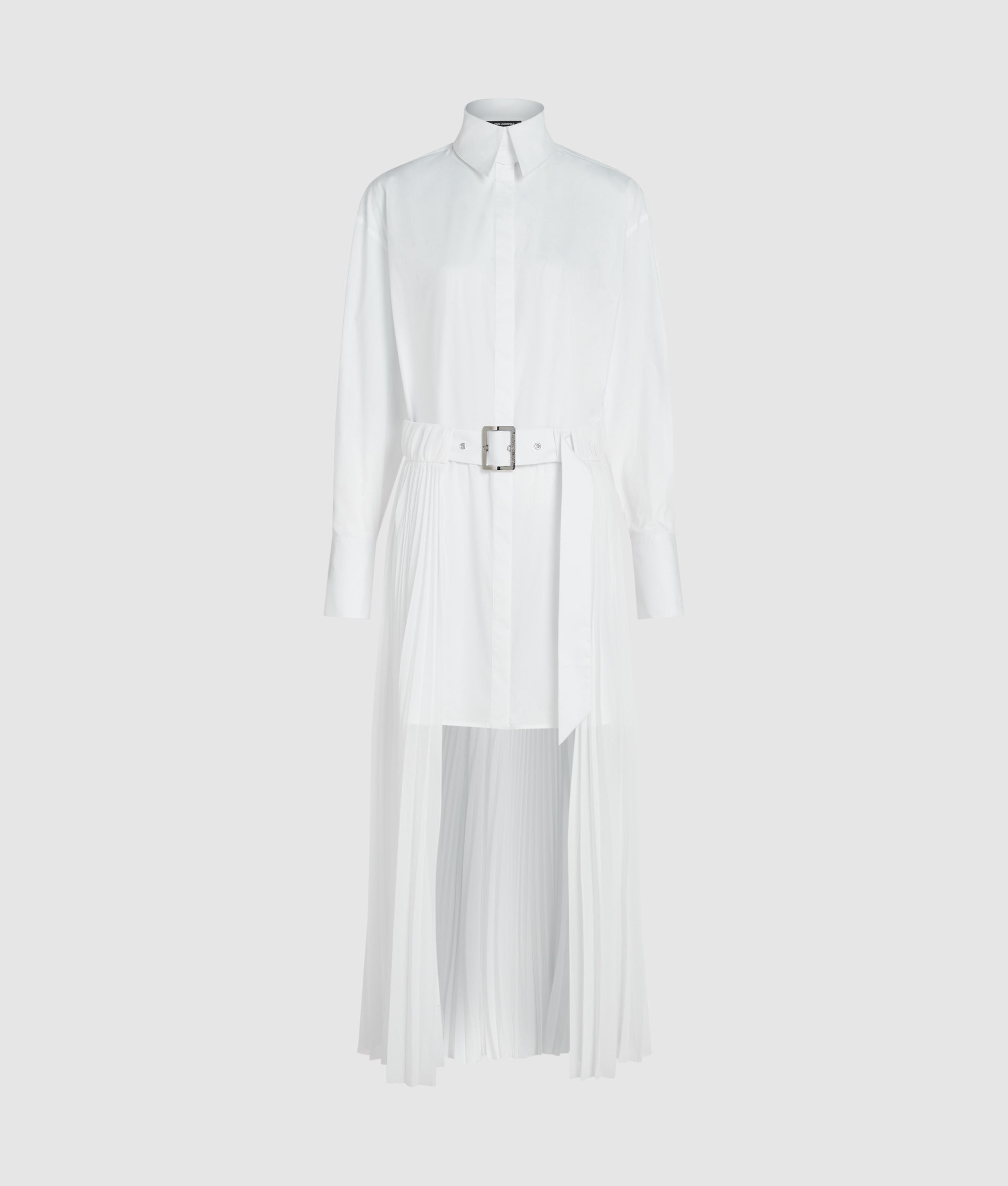panel shirt dress Supima Cotton Belted Windowpane Shirt Dress