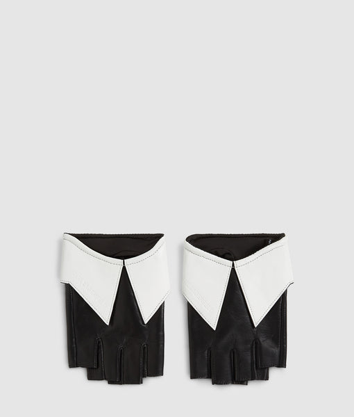 Fingerlose Handschuhe mit Kragendetail