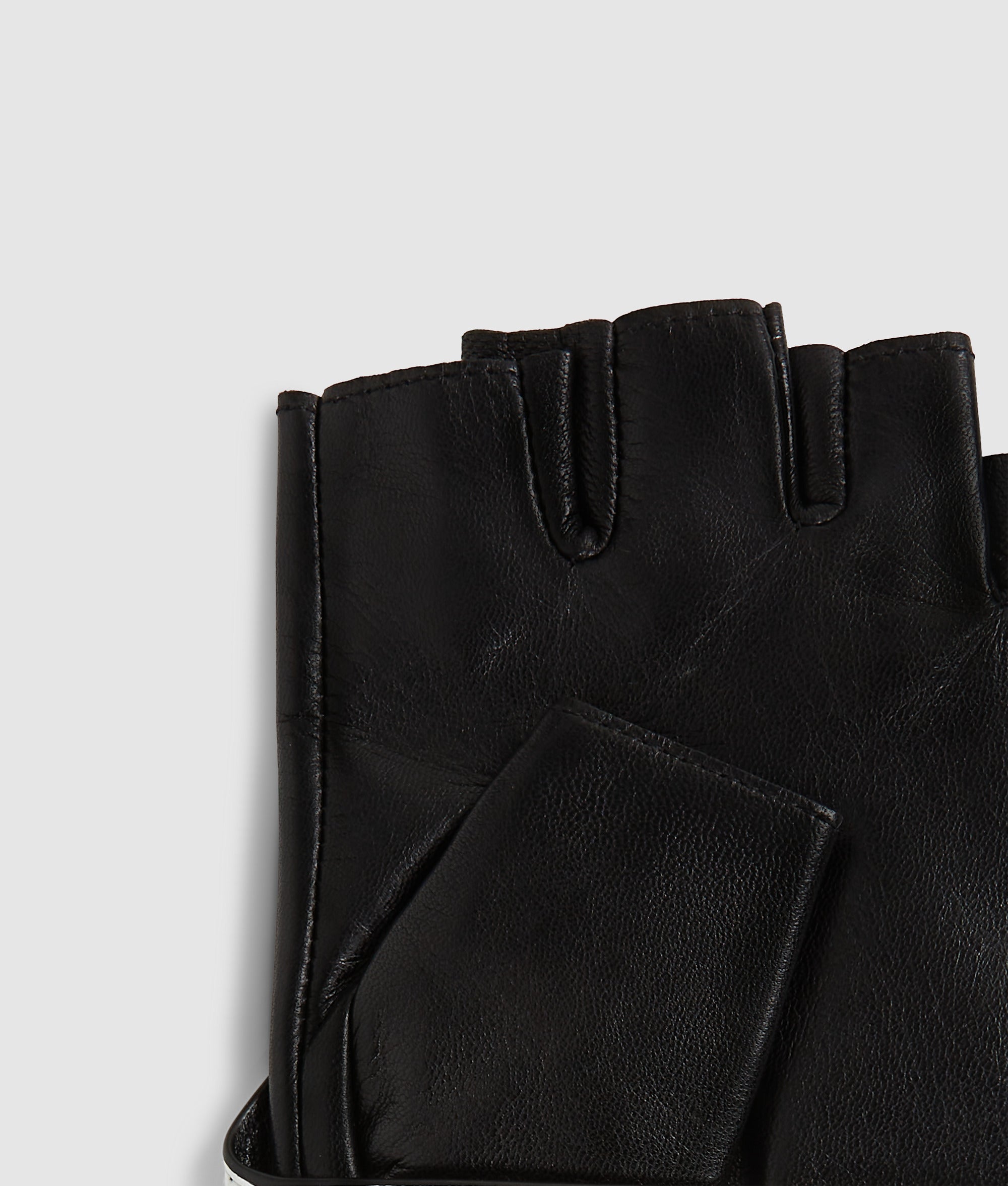 fingerlose handschuhe lagerfeld Fingerlose Handschuhe mit Kragendetail | Schwarz/Weiss | Damen
