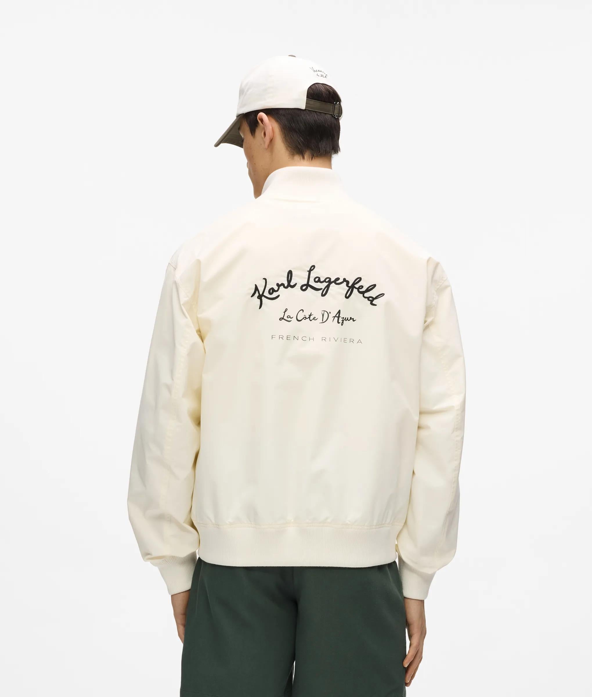 Cote Jacket Côte D'Azur bomber jacket | Cannoli Cream | Men | KARL LAGERFELD