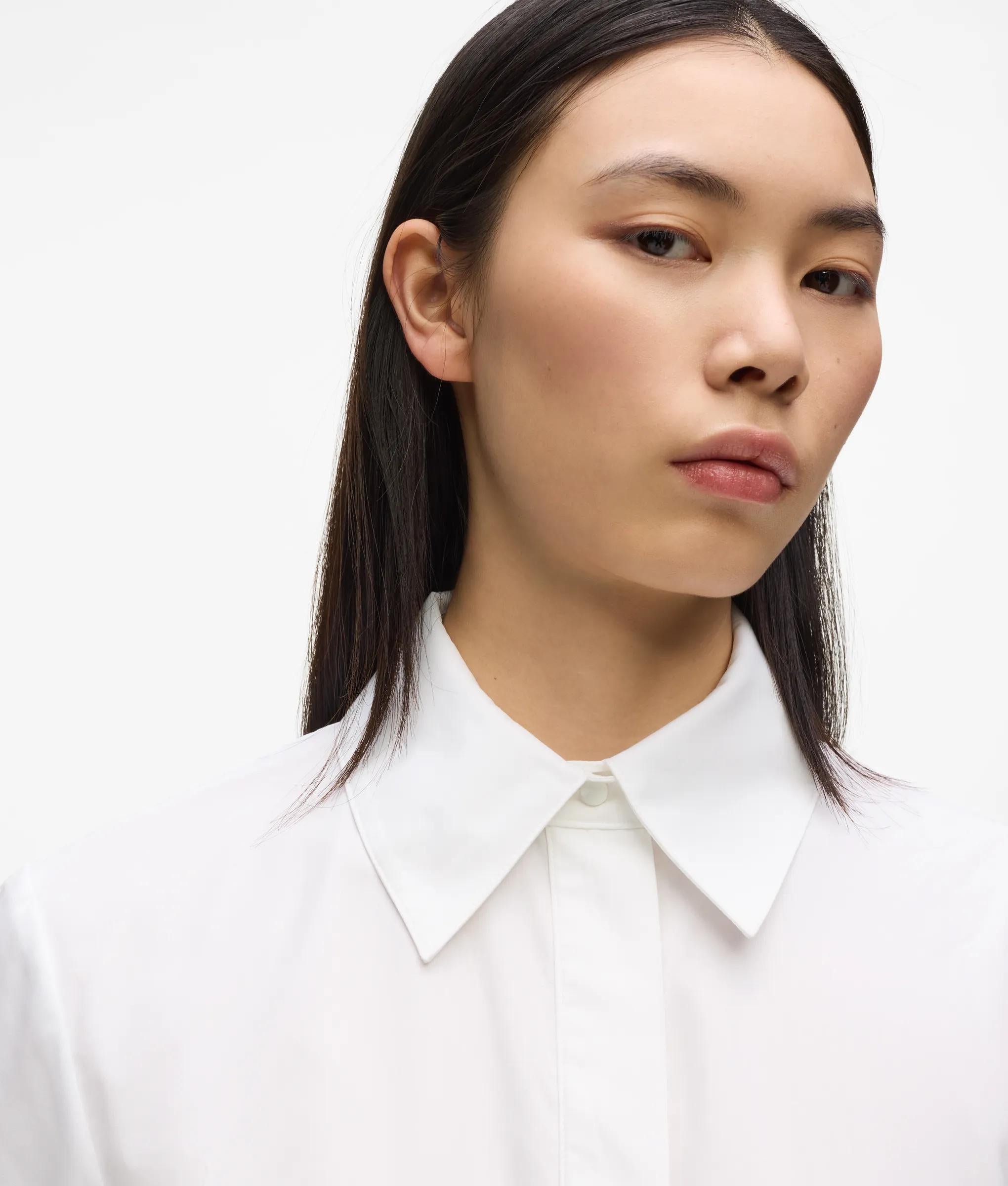 midi white shirt dress women White Button Up Midi Shirt Dress - All Dresses