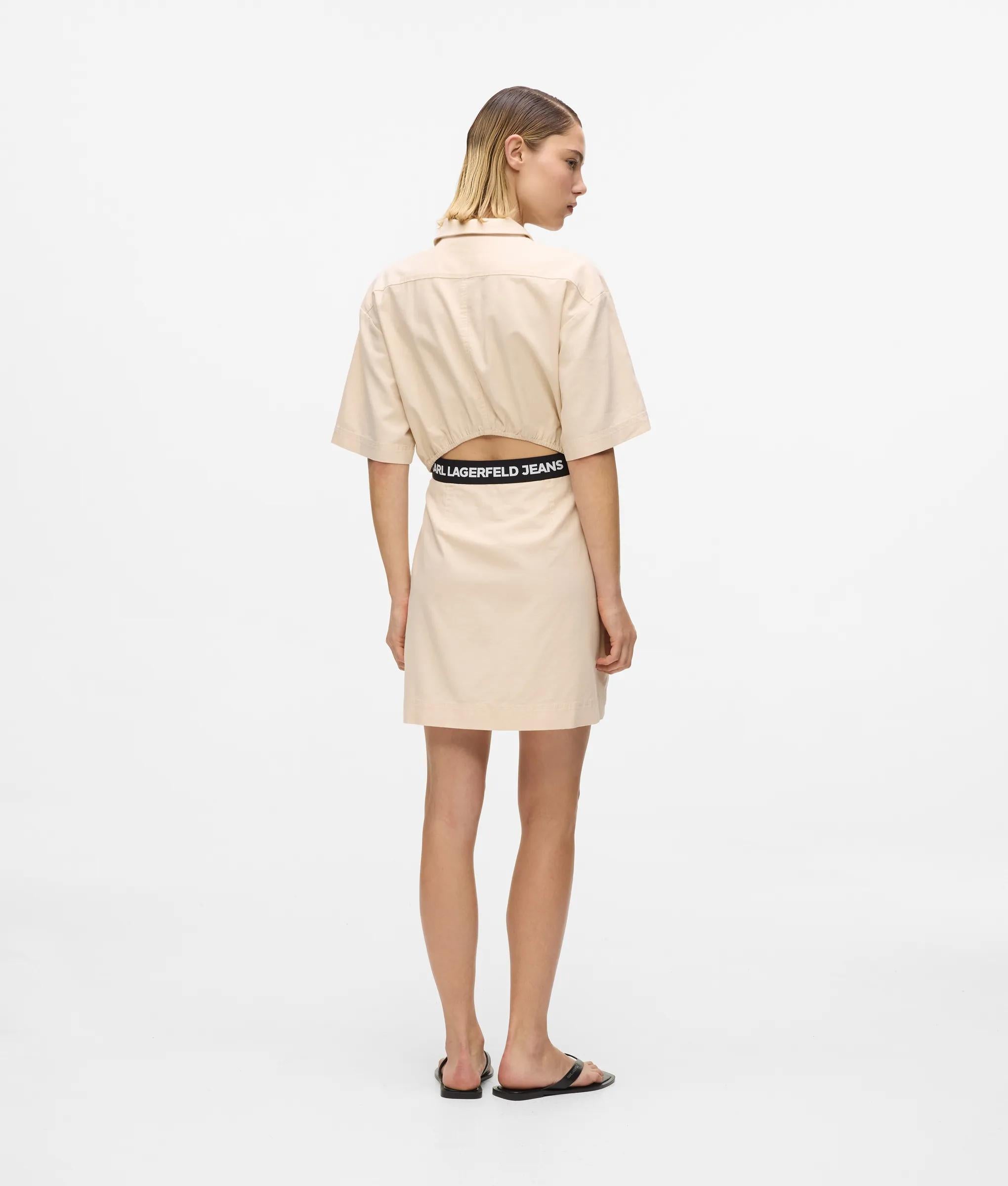 Short-sleeved utility dress | Whitecap Grey | Women