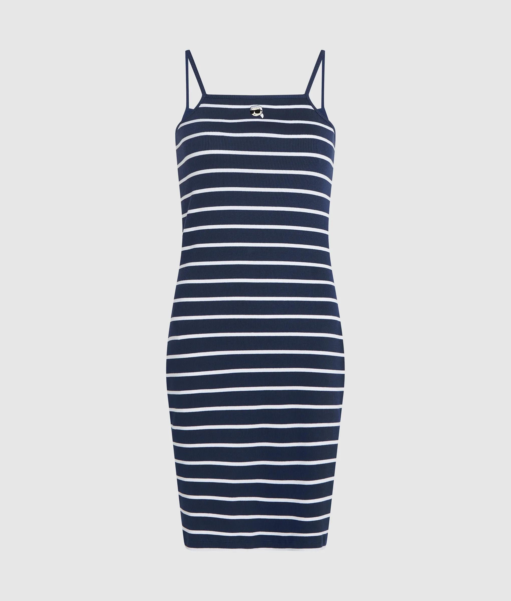 navy blue and white striped bodycon dress Navy and White Striped Dress