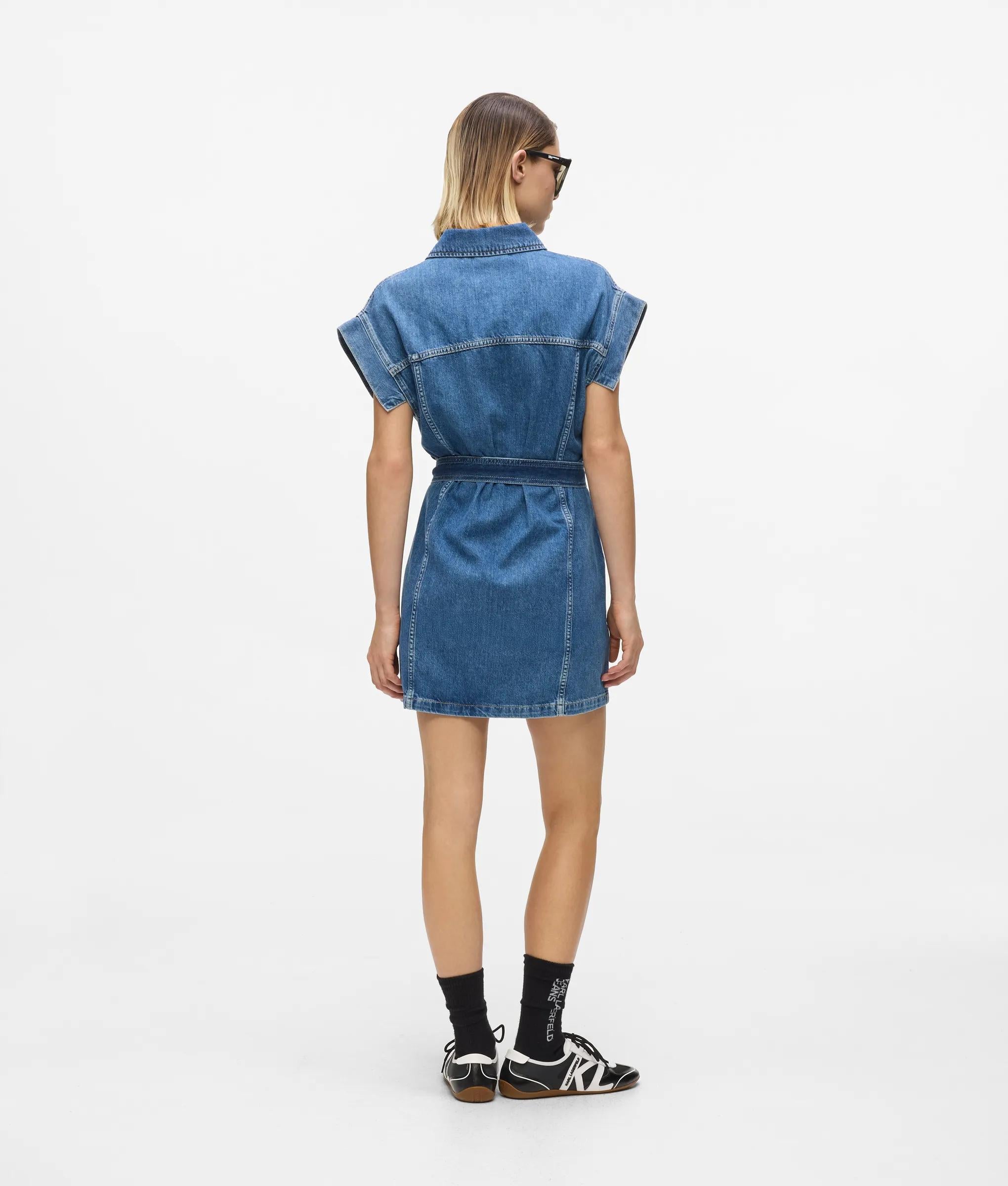 karl lagerfeld denim dress Karl Lagerfeld Jeans puff-sleeves Denim Dress | Blue