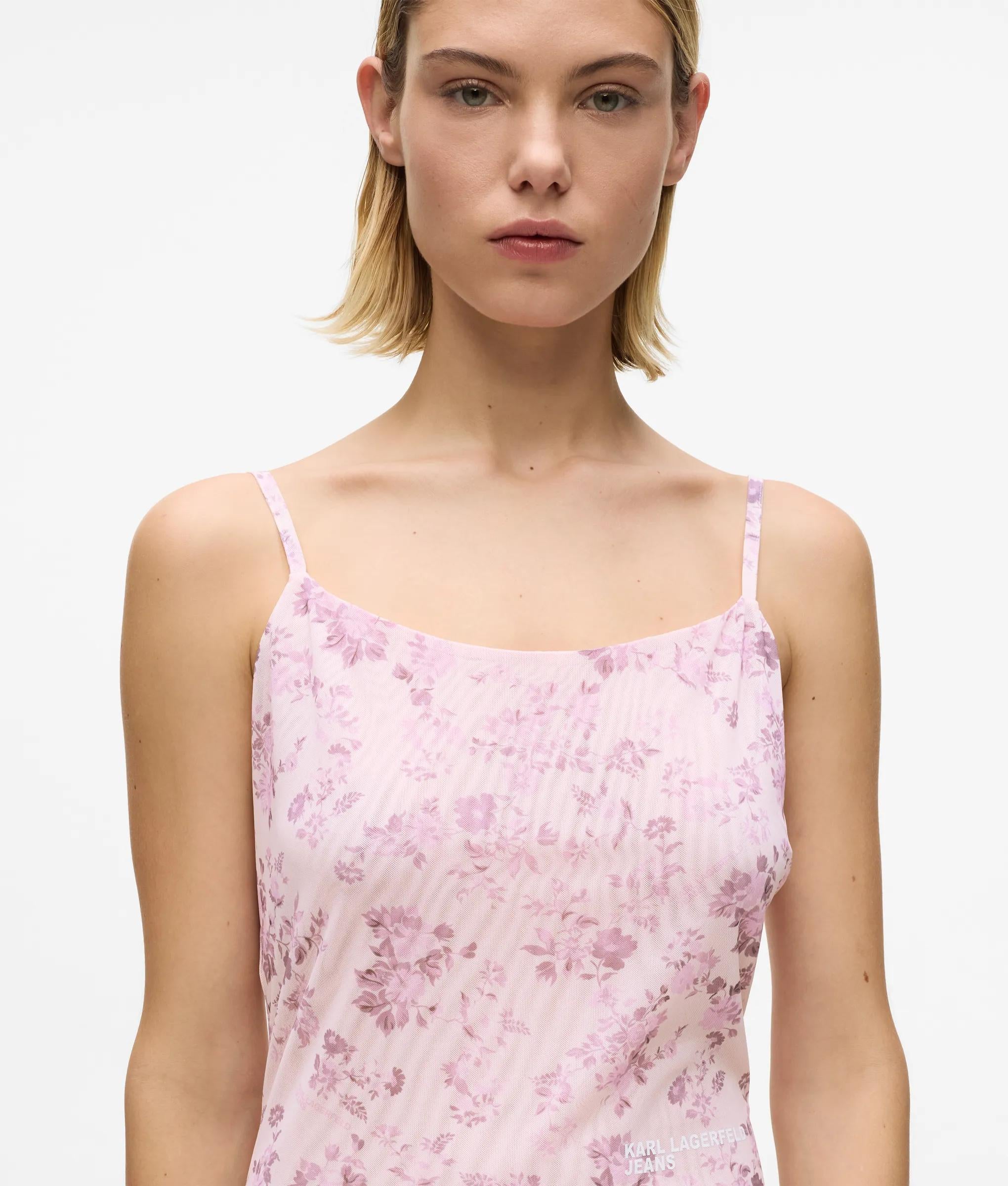 karl lagerfeld pink floral dress Karl Lagerfeld Paris Women's Sleeveless Floral Sheath Dress - Pink