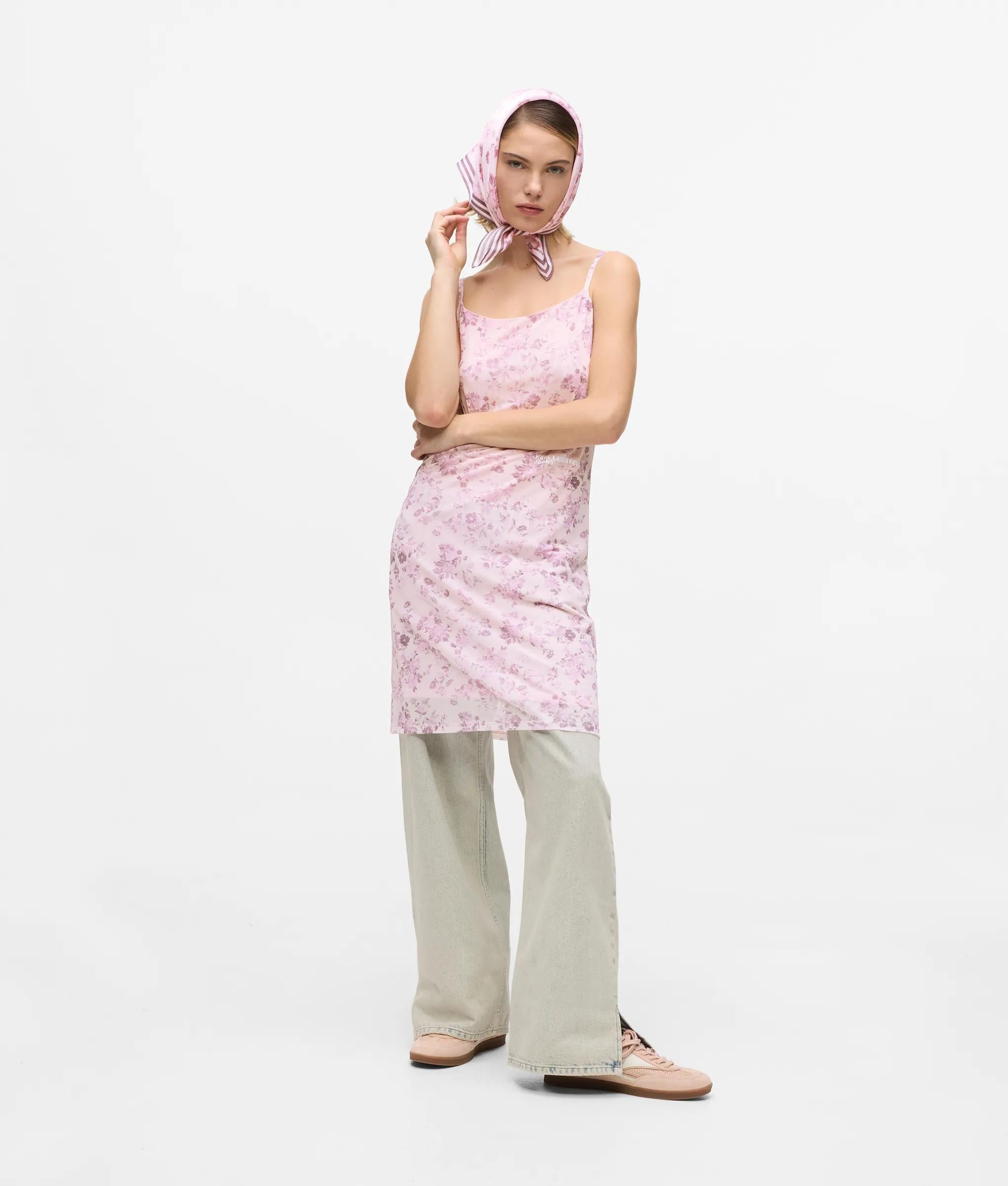 pink mesh slip dress Karma Oversized Mesh Dress + Slip in Electric Pink S