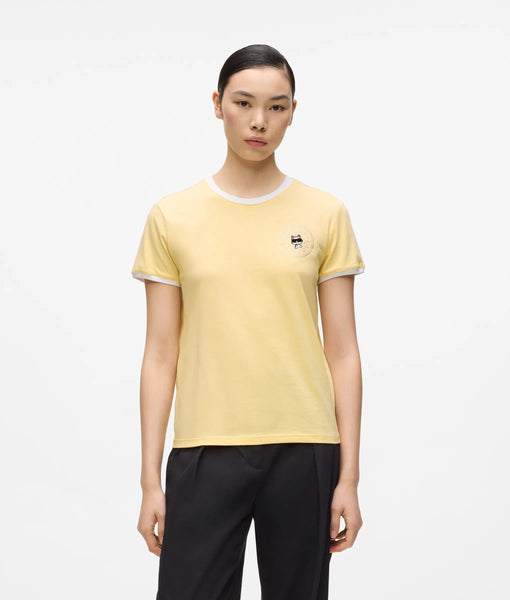 Ikon small circle logo T-shirt | Sunlight | Women | KARL LAGERFELD NL