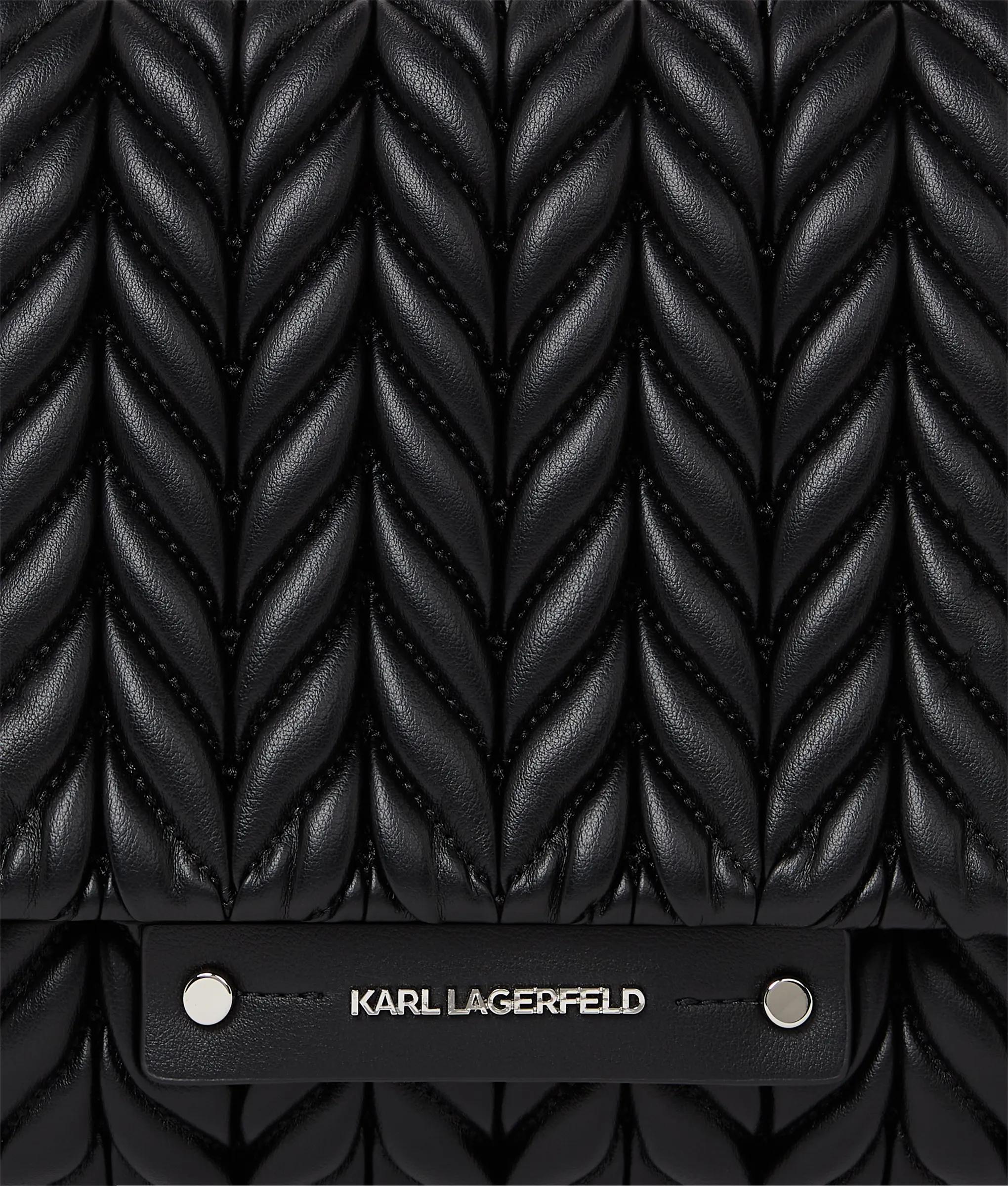 K Weave Flap Shoulder Bag Black Nickel Women KARL LAGERFELD IN k-weave-flap-shoulder-bag-black-nickel-women-karl-lagerfeld-in