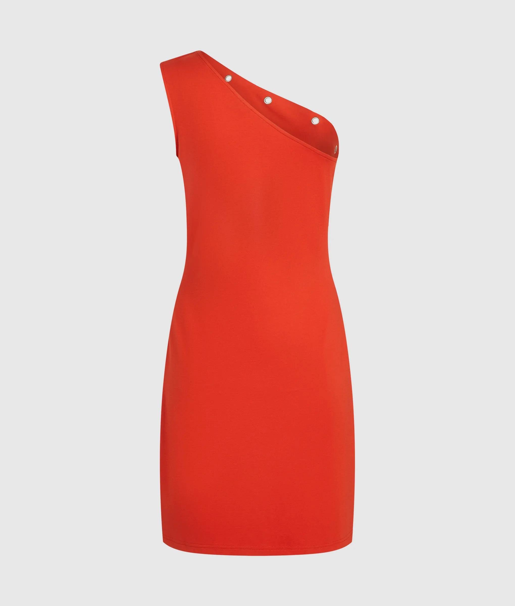 One-shoulder fitted dress