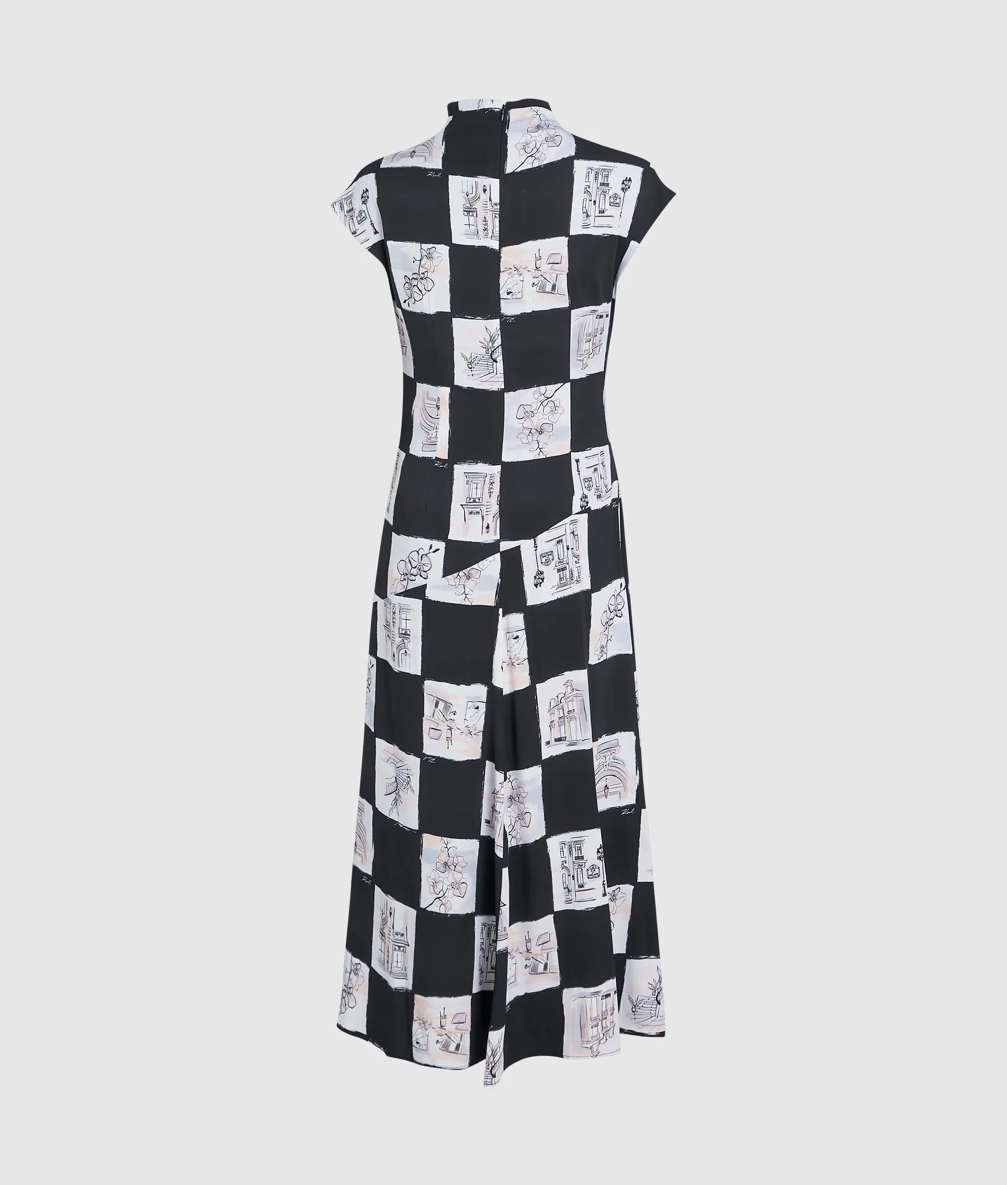 karl lagerfeld midi dress Low Utility Midi Dress KARL LAGERFELD PARIS Women's Floral-Print