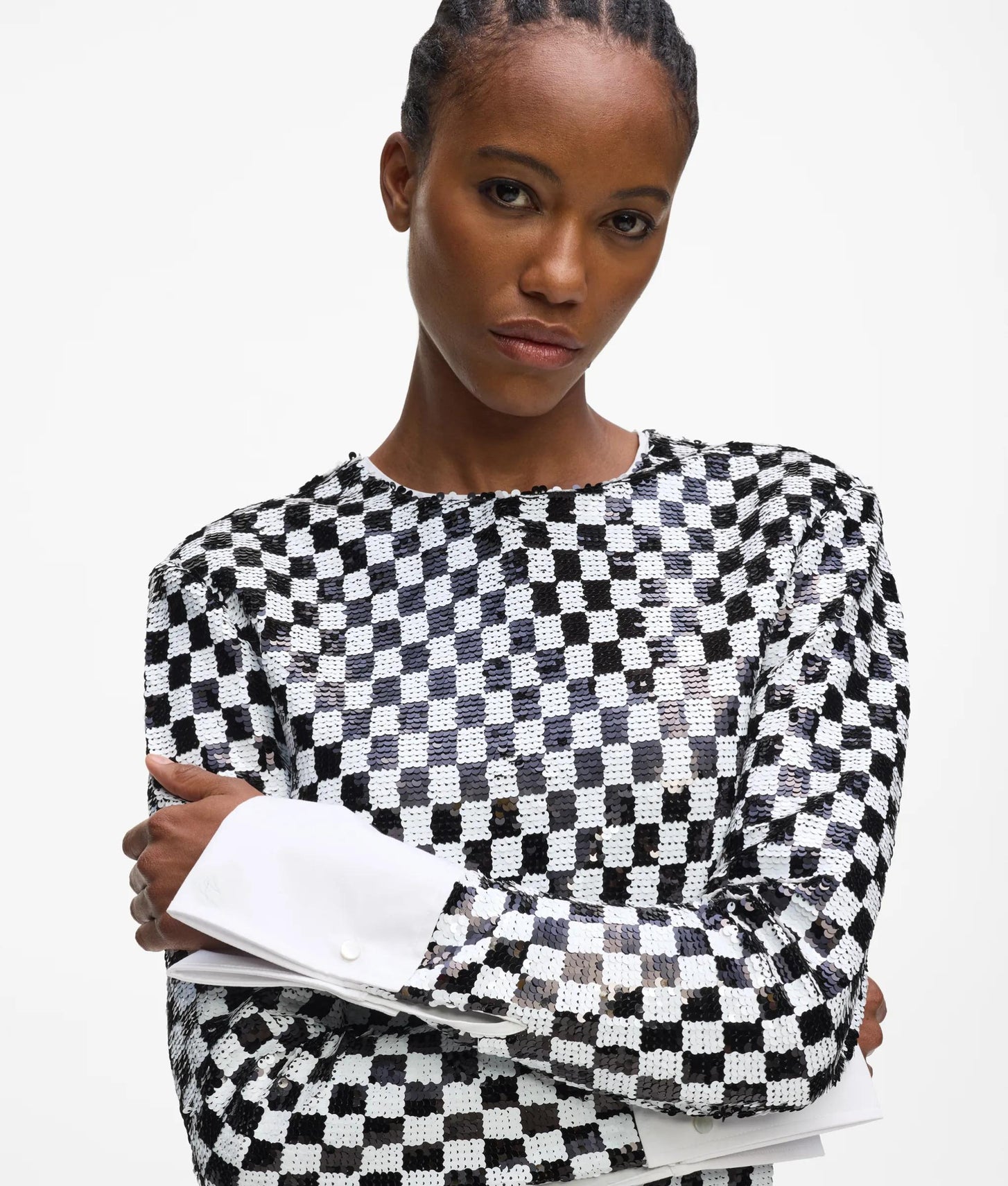 sequin checkerboard mini dress Checkered Sequin Dress
