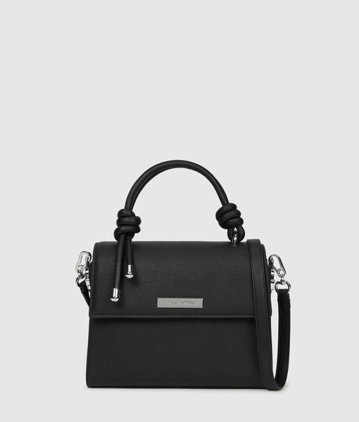 Ikon Pebble satchel bag | Black | Women | KARL LAGERFELD NL