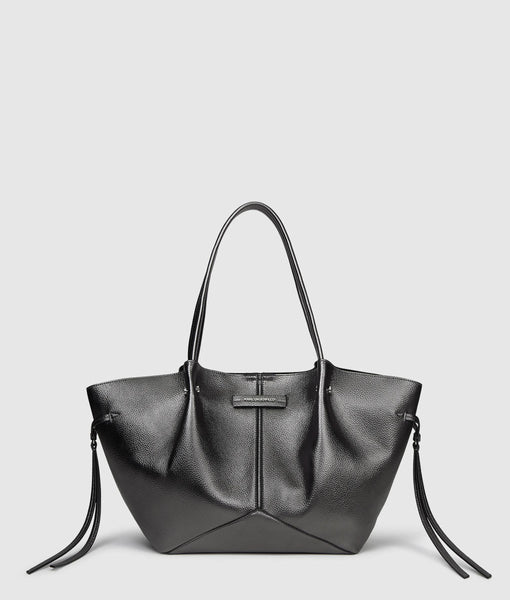K/Pierced metallic tote bag | Gunmetal | Women | KARL LAGERFELD NL