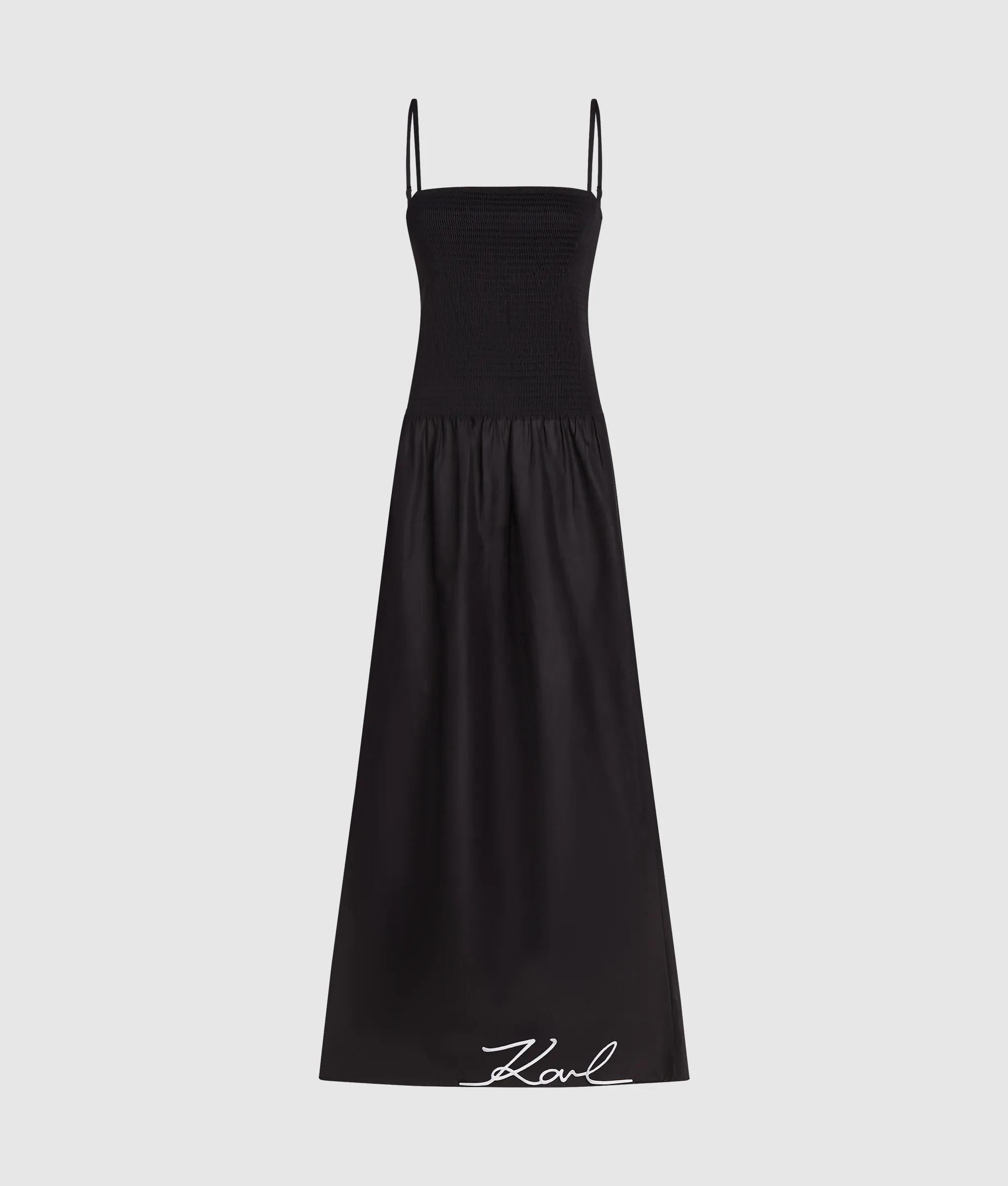 karl lagerfeld drop waist dress Karl Lagerfeld Paris Women's Cap-Sleeve Flocked Polka Dot Mini Dress - Soft White/Black