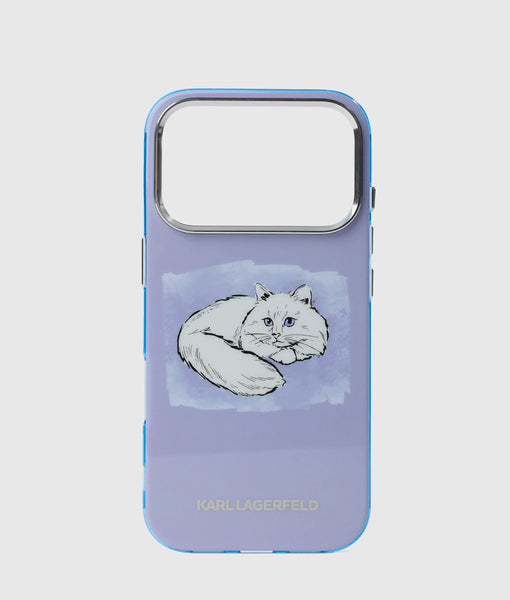 Choupette iPhone 17 Pro case | Blue | Women | KARL LAGERFELD CY