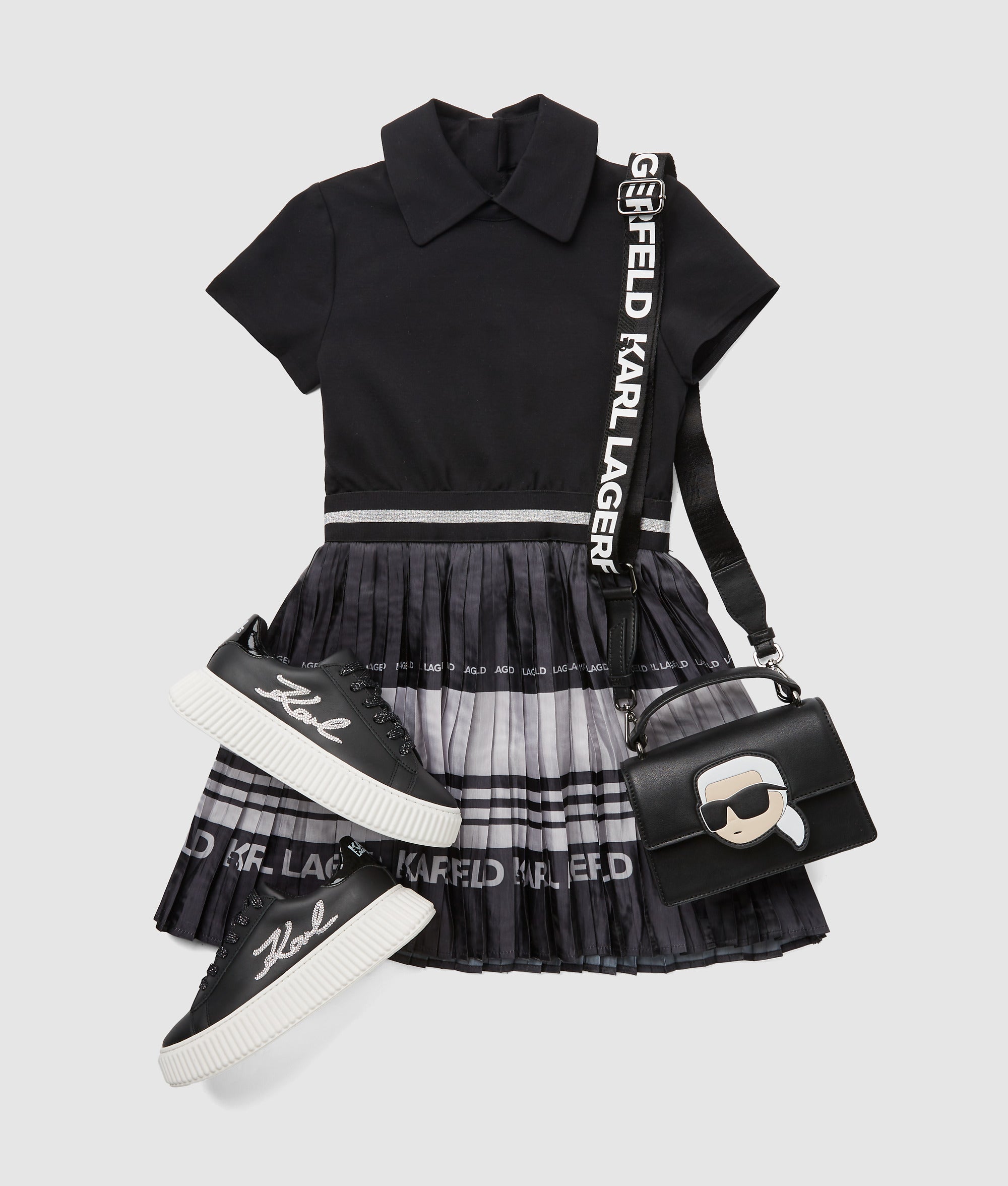 Girls pleated dress | Black | Kids