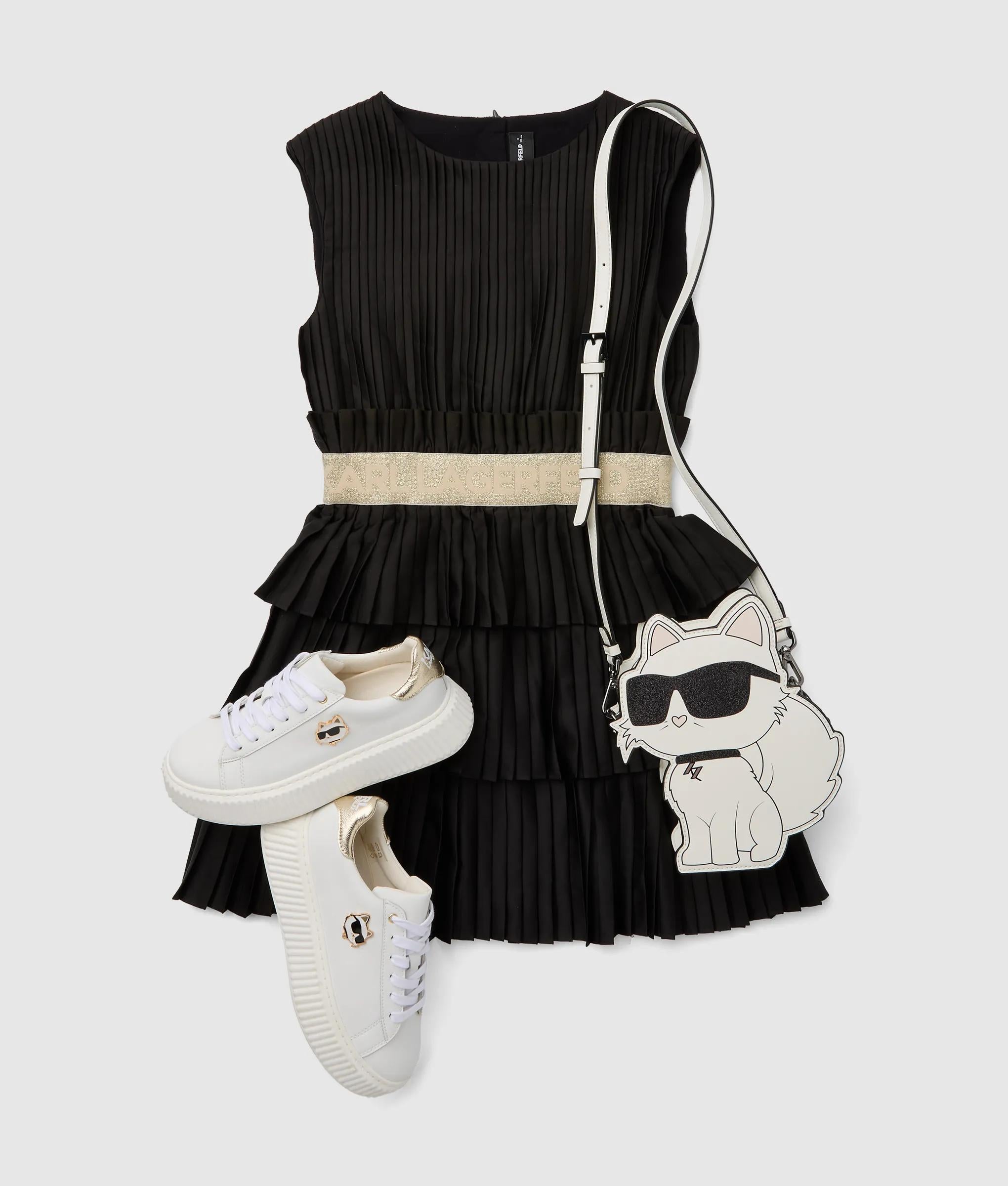 karl lagerfeld pleated dress KARL Lagerfeld Shirt dress, Women's, Size: 14, Black