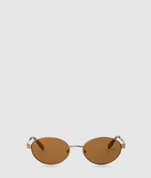 Monogram oval sunglasses | Gold | Women | KARL LAGERFELD GR