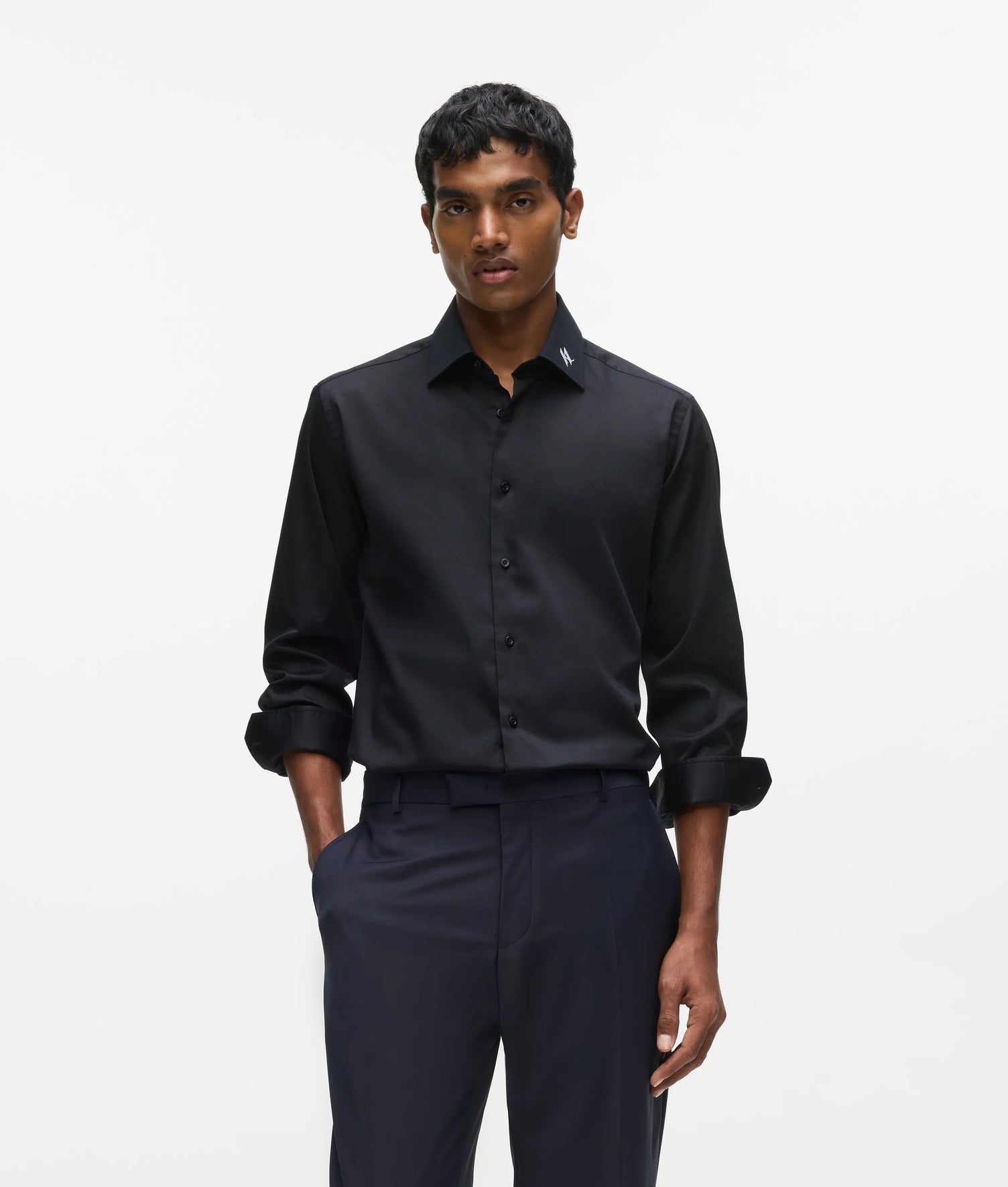 karl lagerfeld men's dress shirt Karl Lagerfeld Men's Red Long Sleeve Windowpane Dress Shirt Size S