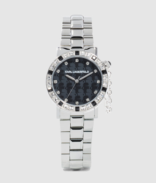 Crystal-embellished watch | Silver | Women | KARL LAGERFELD display picture 3