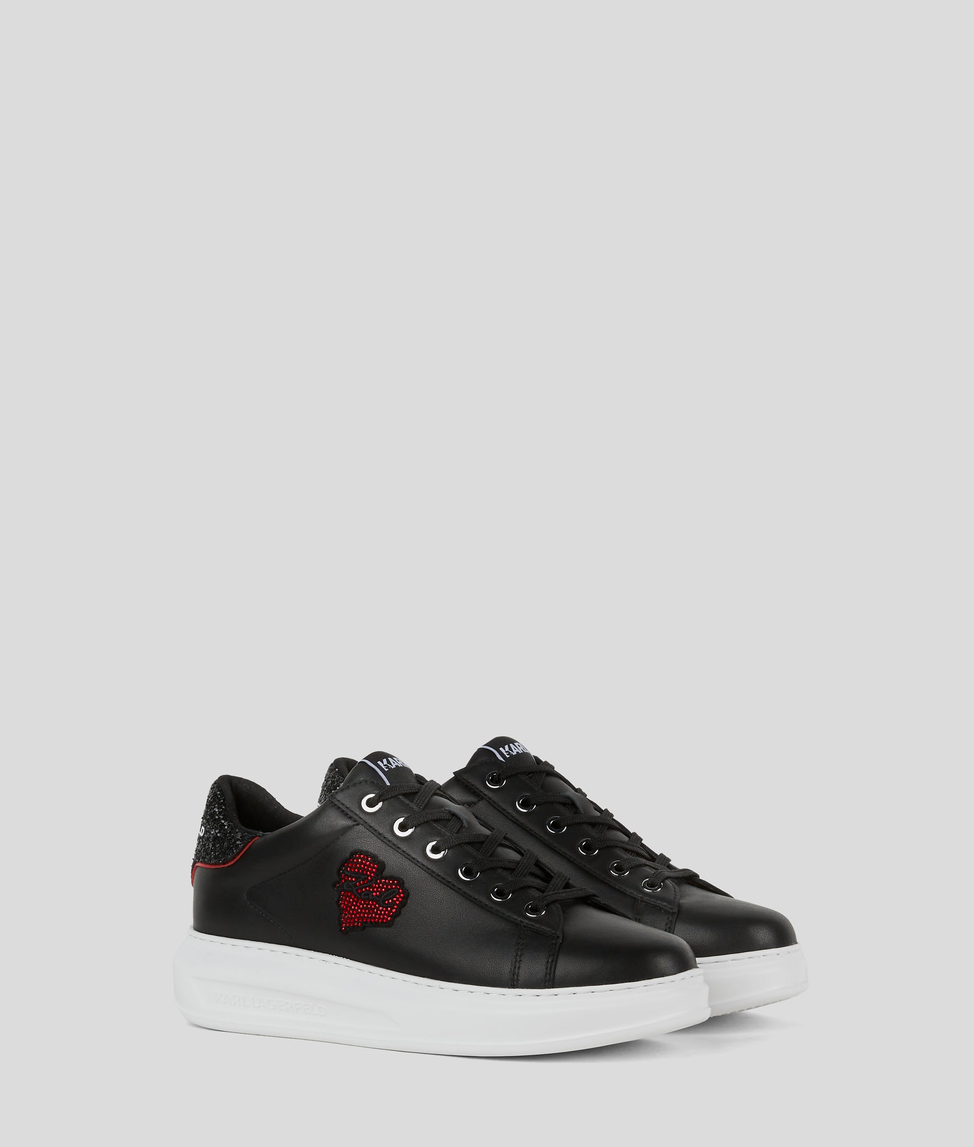 KRYS　LOVE K/HEART KAPRI SNEAKERS | Black | Women | KARL LAGERFELD