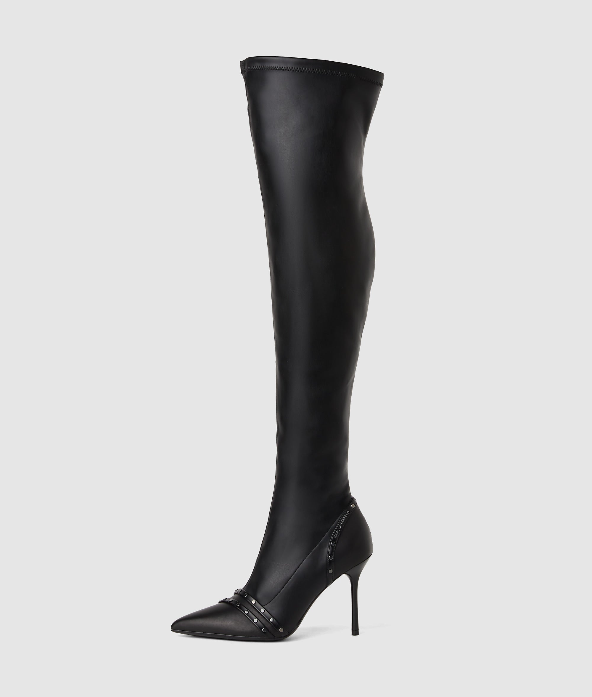 スエード ロングブーツ オークル リボン Karl Lagerfeld Women's Boots | KARL LAGERFELD