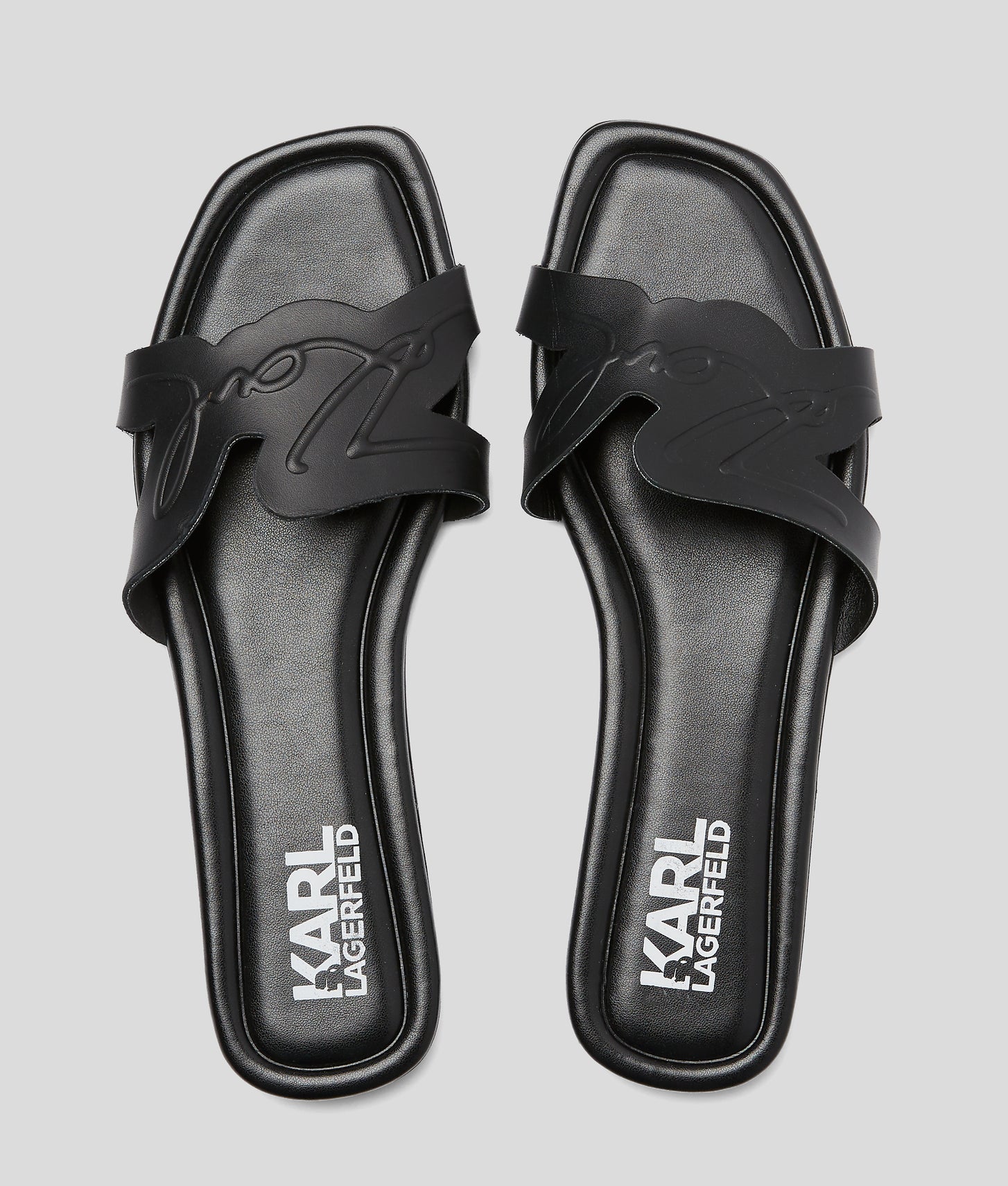 BRIO SIGNATURE CUT-OUT SANDALS Black Women KARL LAGERFELD