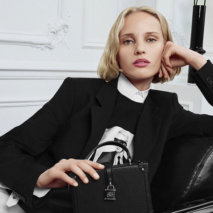 ハーフジップ タートルネックセーター | ブラック | メンズ | KARL